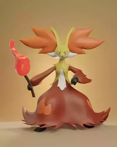 Pokemon - Delphox 3D print model