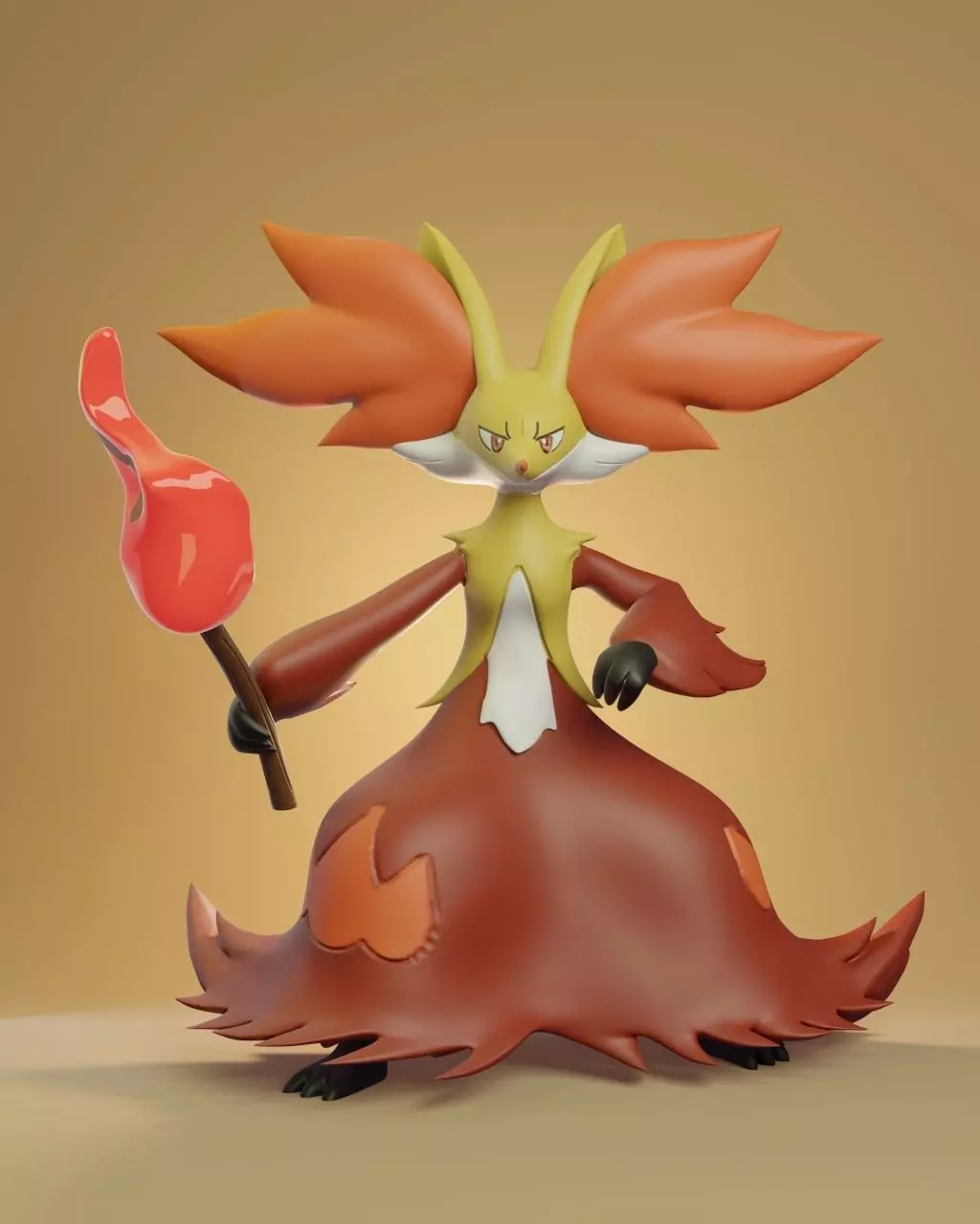 Pokemon - Delphox 3D print model