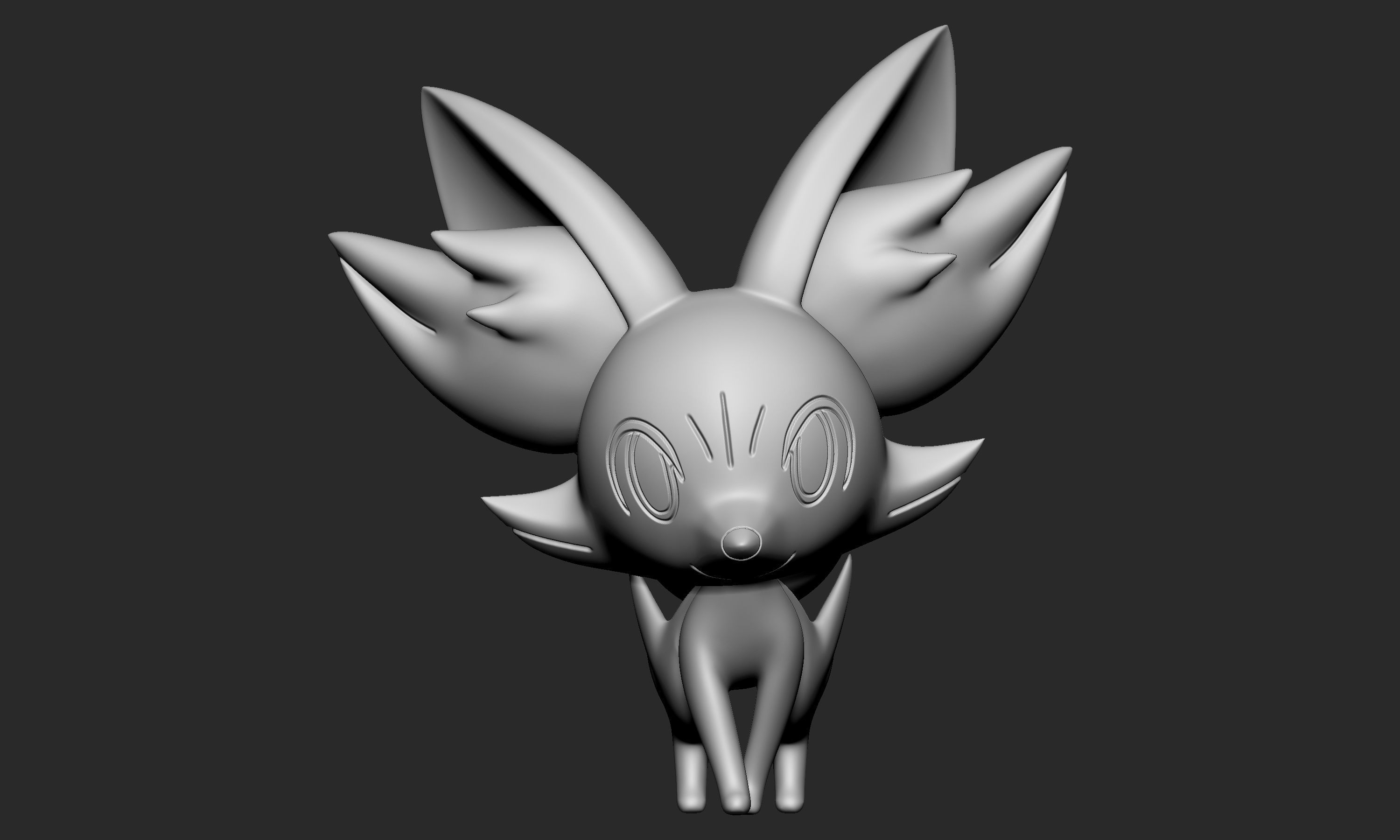 Pokemon - Fennekin Braixen and Delphox 3D print model_12