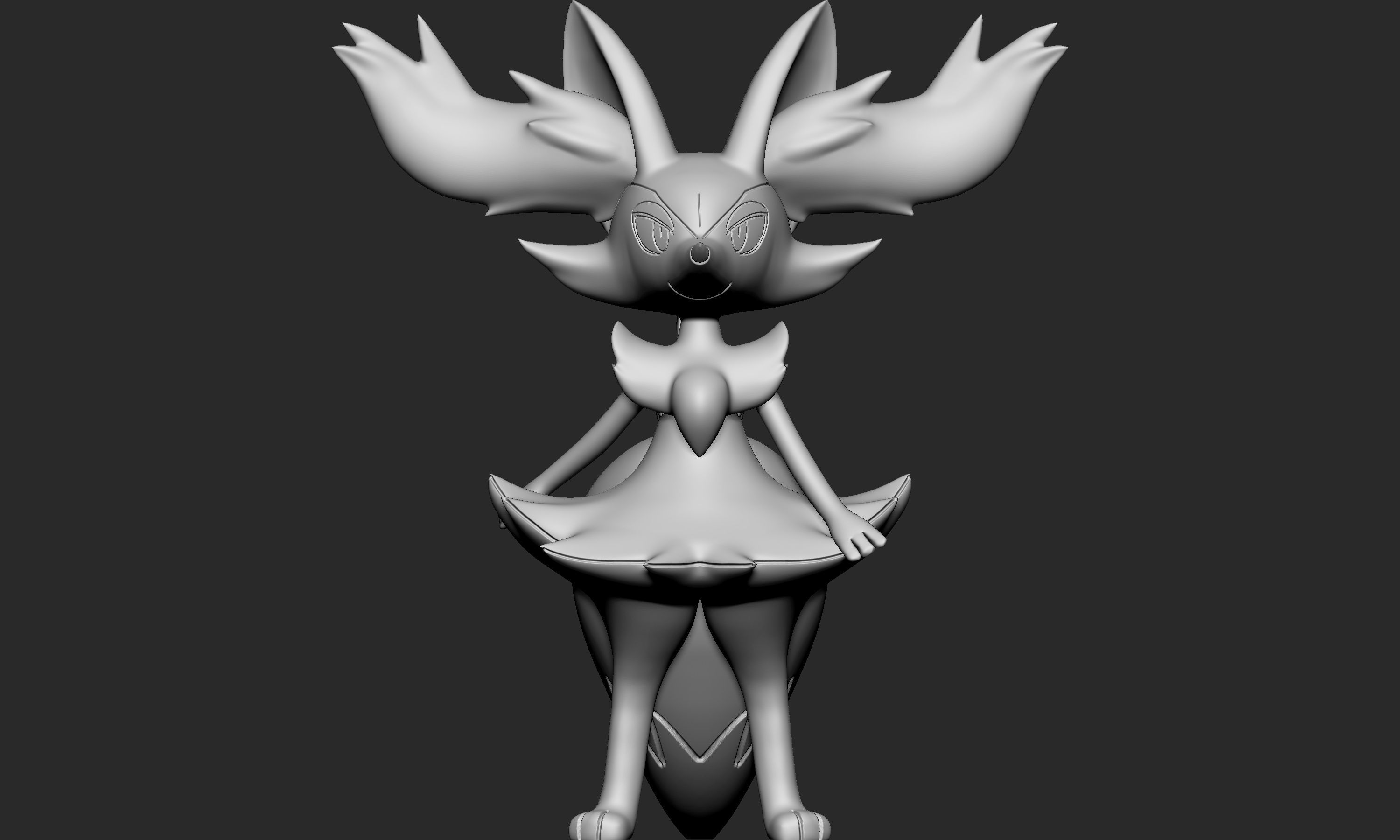 Pokemon - Fennekin Braixen and Delphox 3D print model_20
