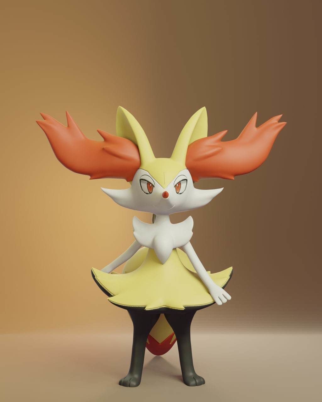 Pokemon - Fennekin Braixen and Delphox 3D print model_15