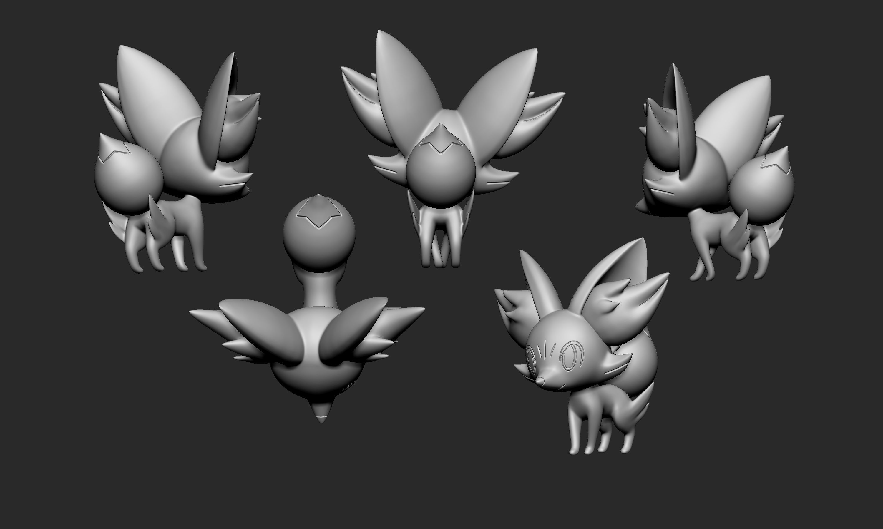 Pokemon - Fennekin Braixen and Delphox 3D print model_14