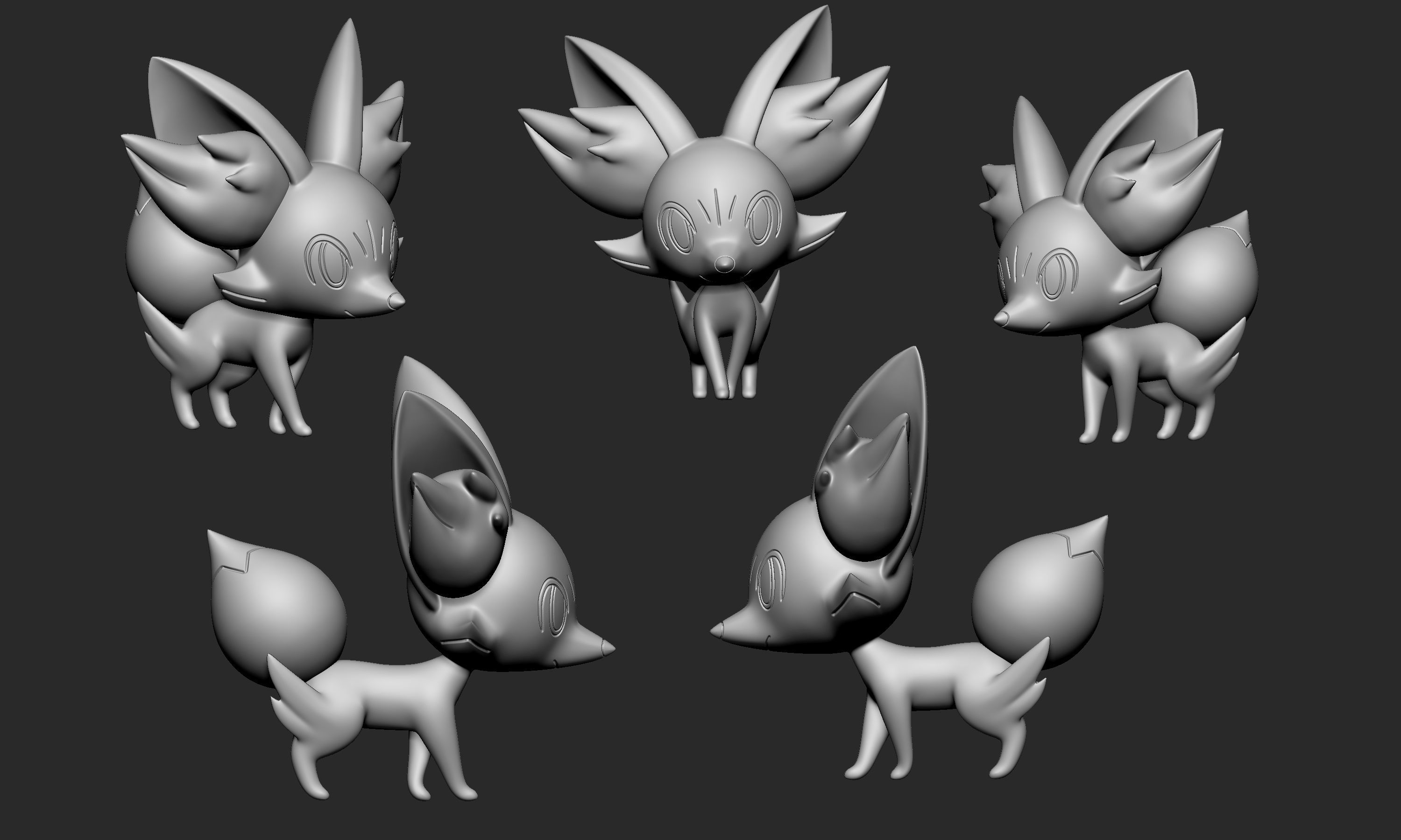 Pokemon - Fennekin Braixen and Delphox 3D print model_13
