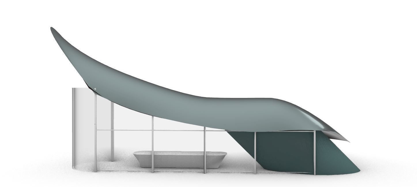 Modern Bus Station 3D model_2