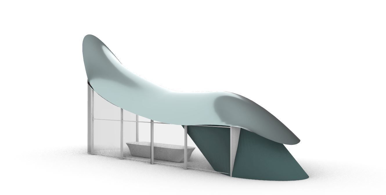 Modern Bus Station 3D model_1