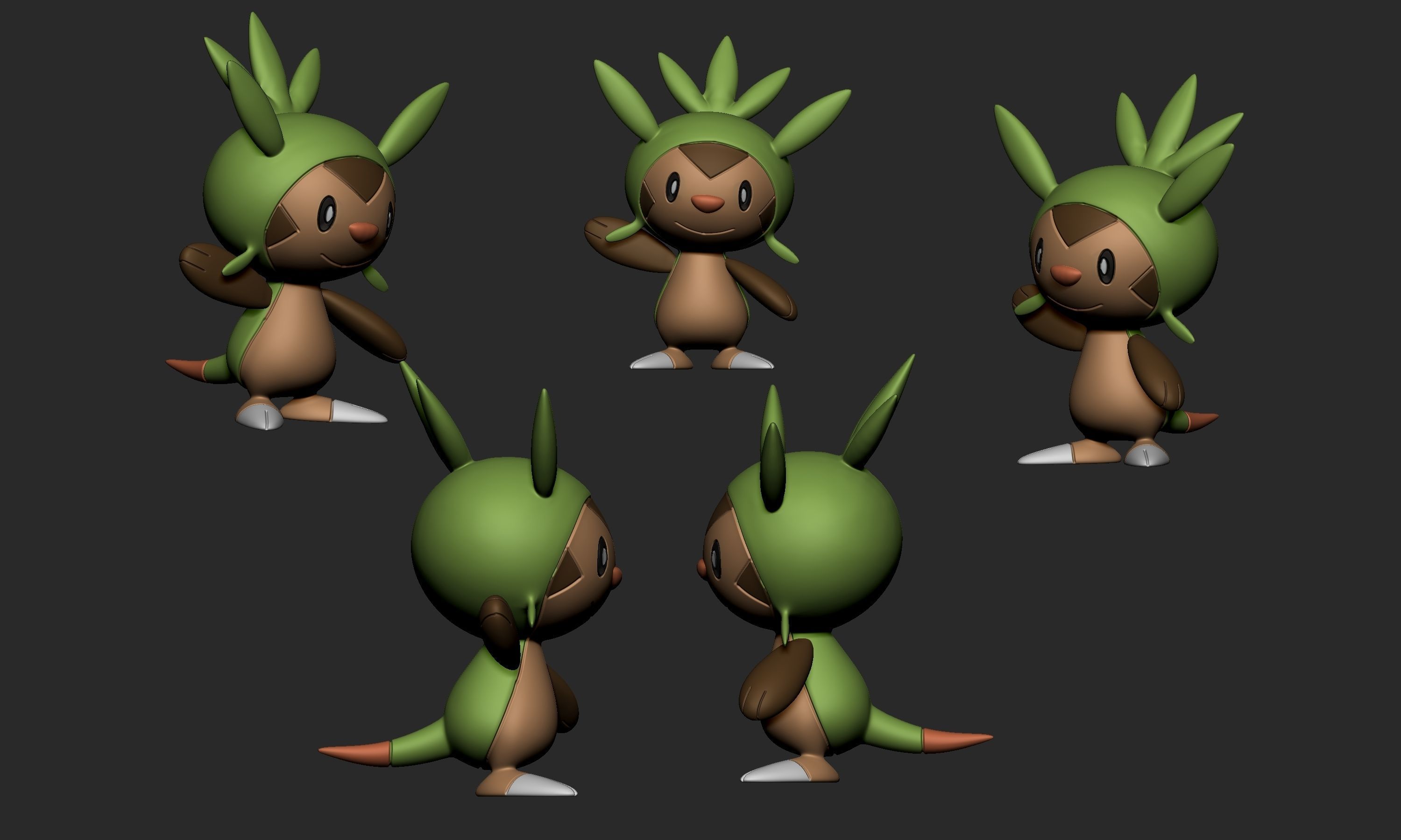 Pokemon - Chespin Quilladin and Chesnaught 3D print model_6