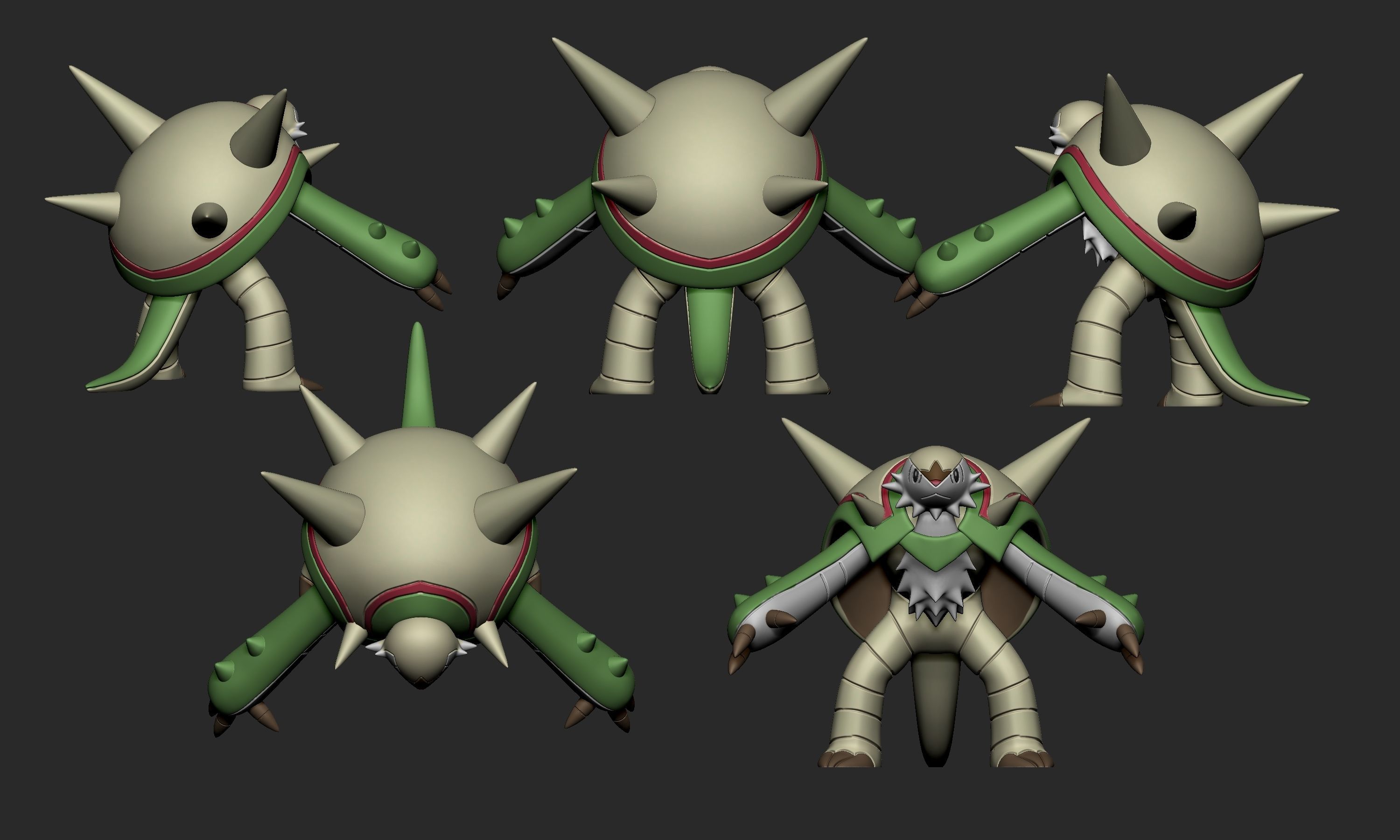 Pokemon - Chespin Quilladin and Chesnaught 3D print model_22