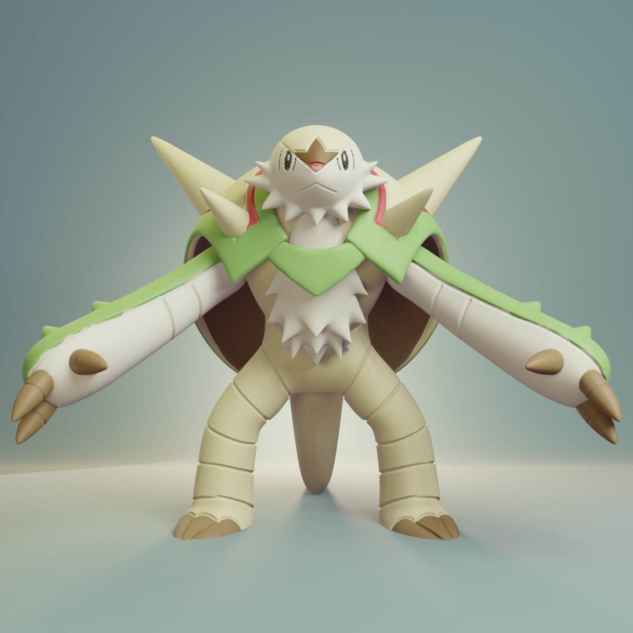 Pokemon - Chespin Quilladin and Chesnaught 3D print model_19