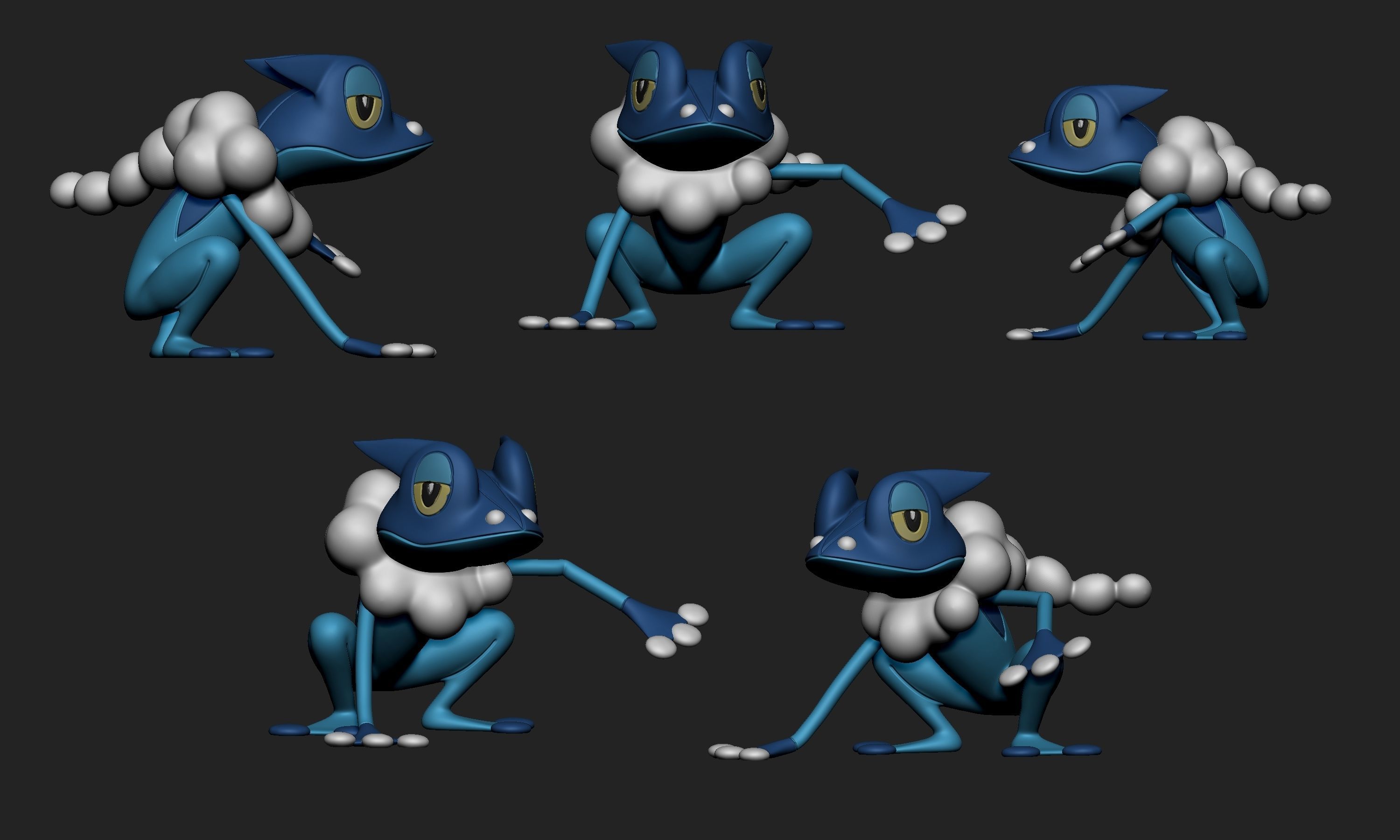 Pokemon - Frogadier 3D print model_2