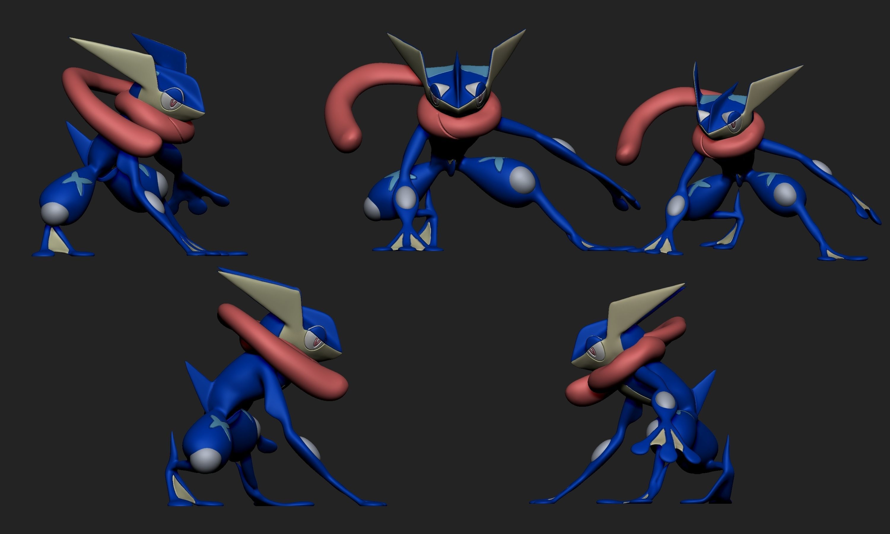 Pokemon - Greninja 3D print model_2