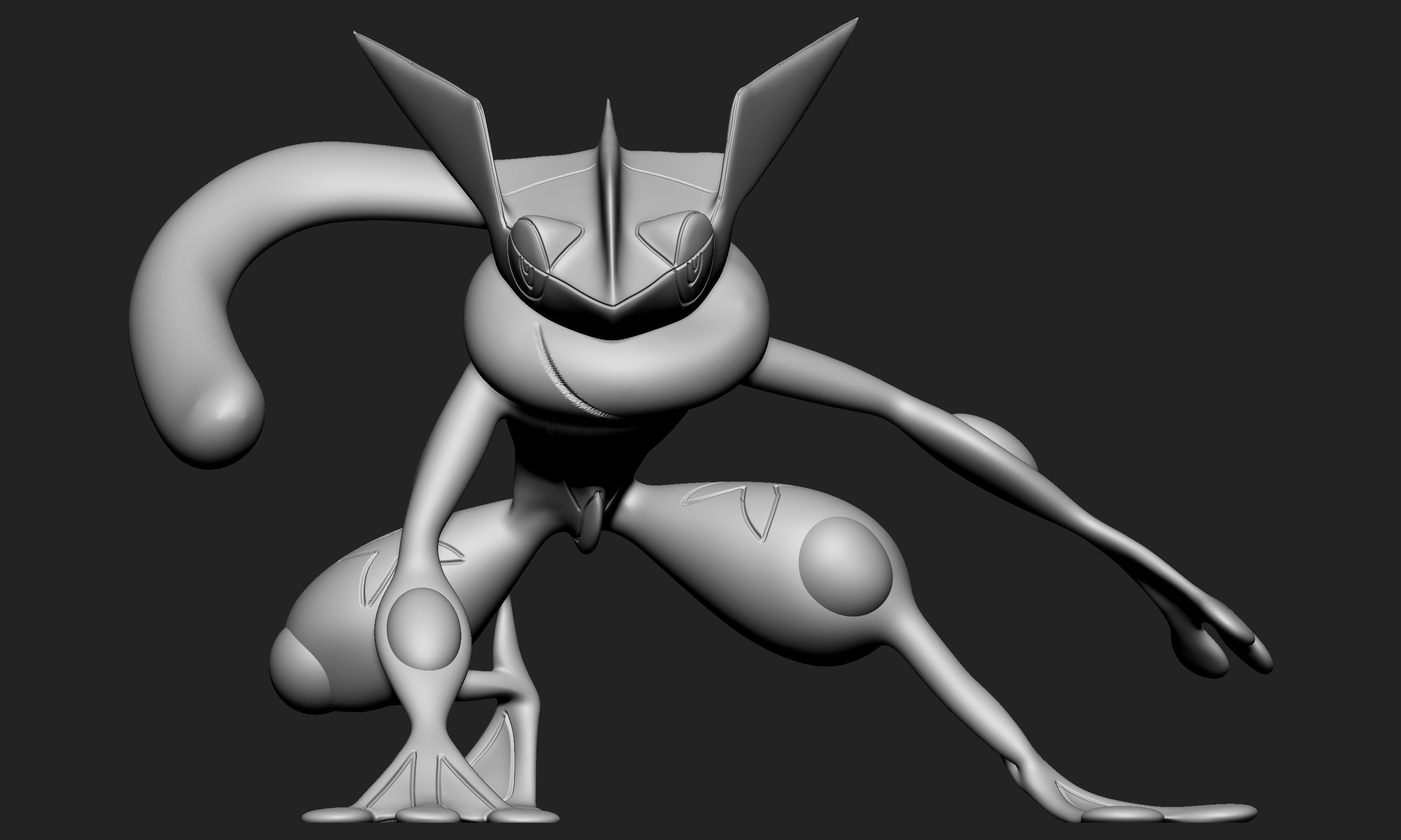 Pokemon - Froakie Frogadier and Greninja 3D print model_19