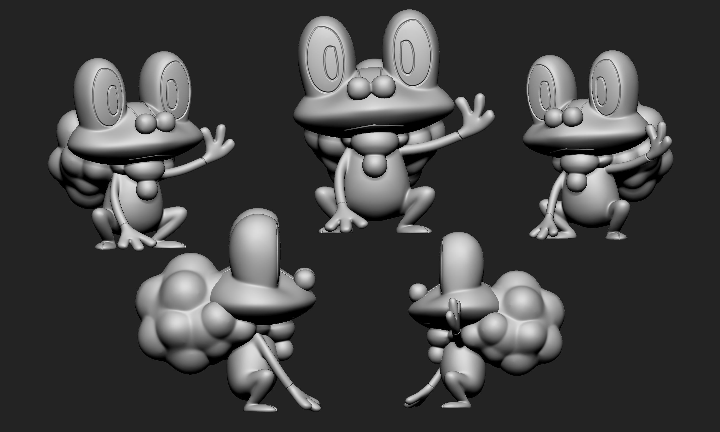 Pokemon - Froakie Frogadier and Greninja 3D print model_6
