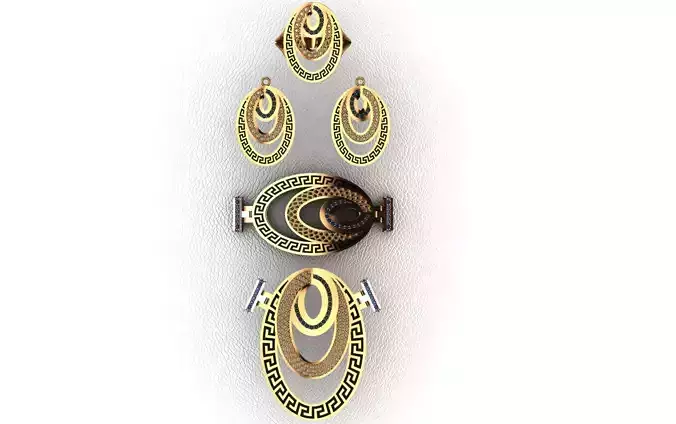 mini set of gold and silver jewelry