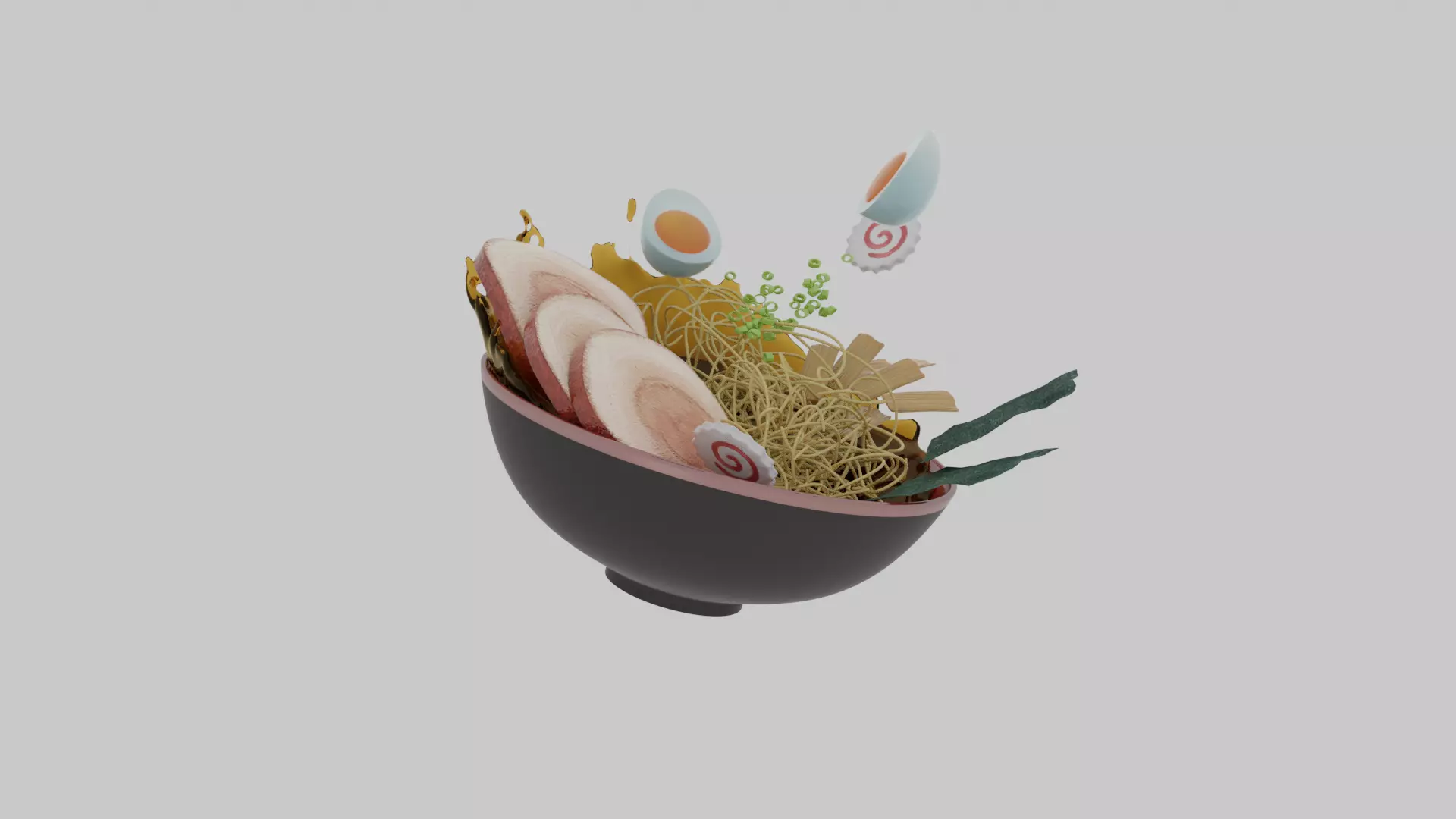 3D Ramen Bowl 3D model