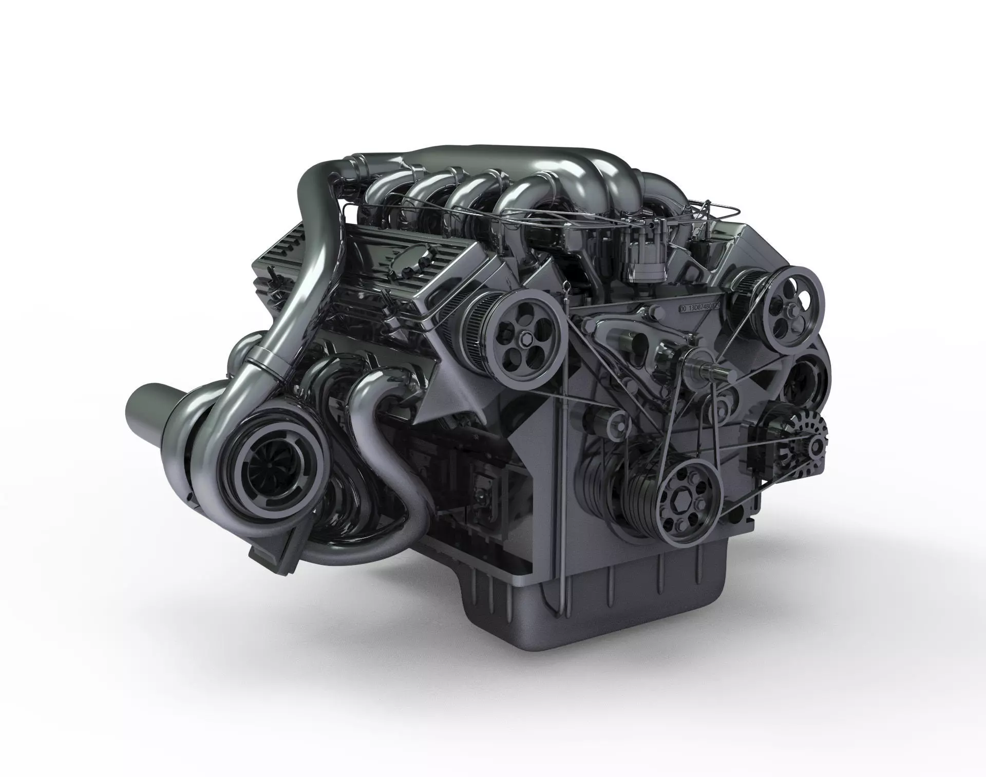 Engine diesel Free 3D model