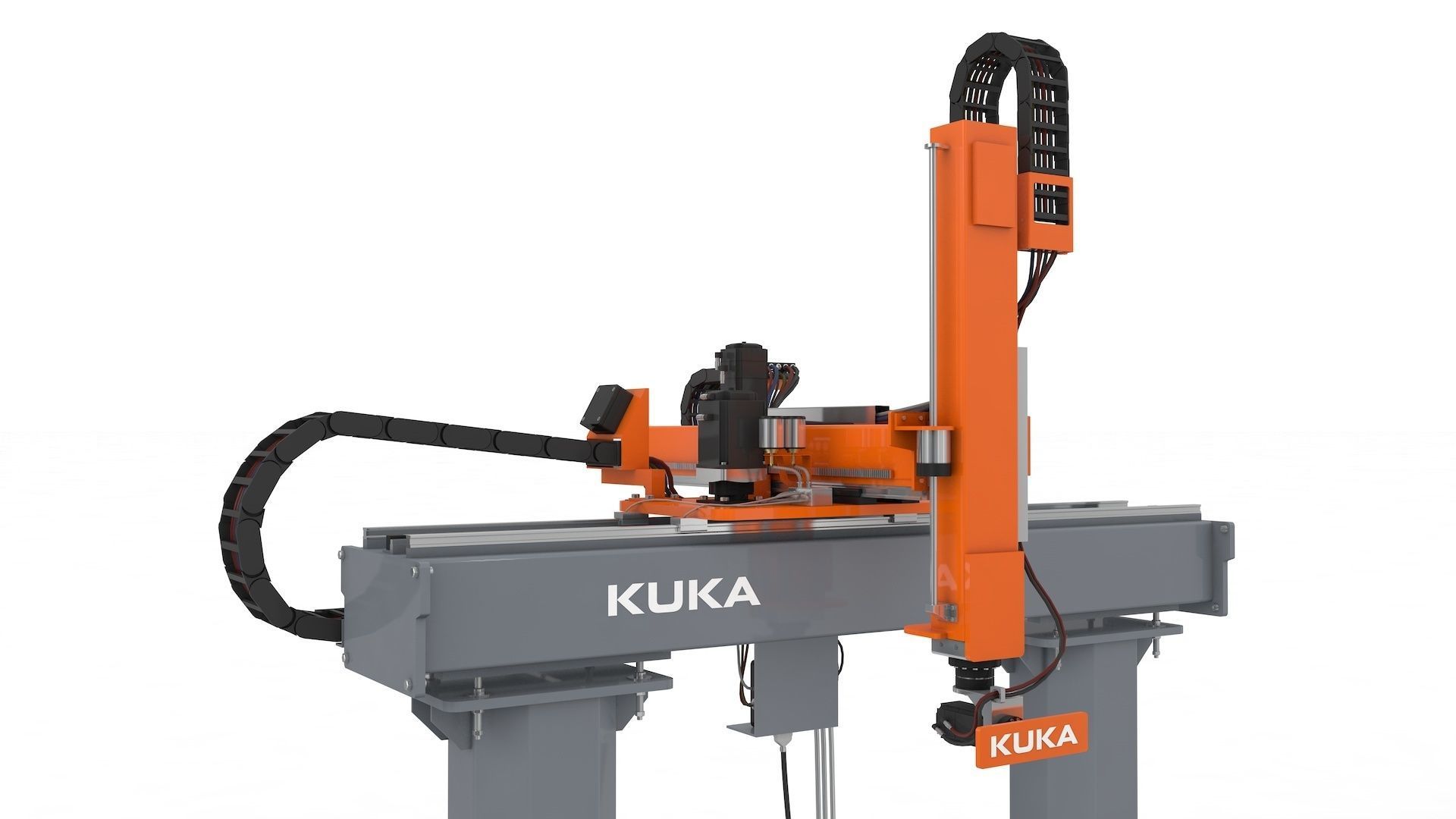 Linear Gantry Robot Adjustable 3D model_1