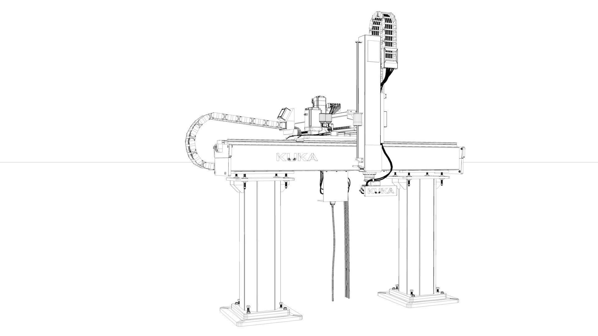 Linear Gantry Robot Adjustable 3D model_71