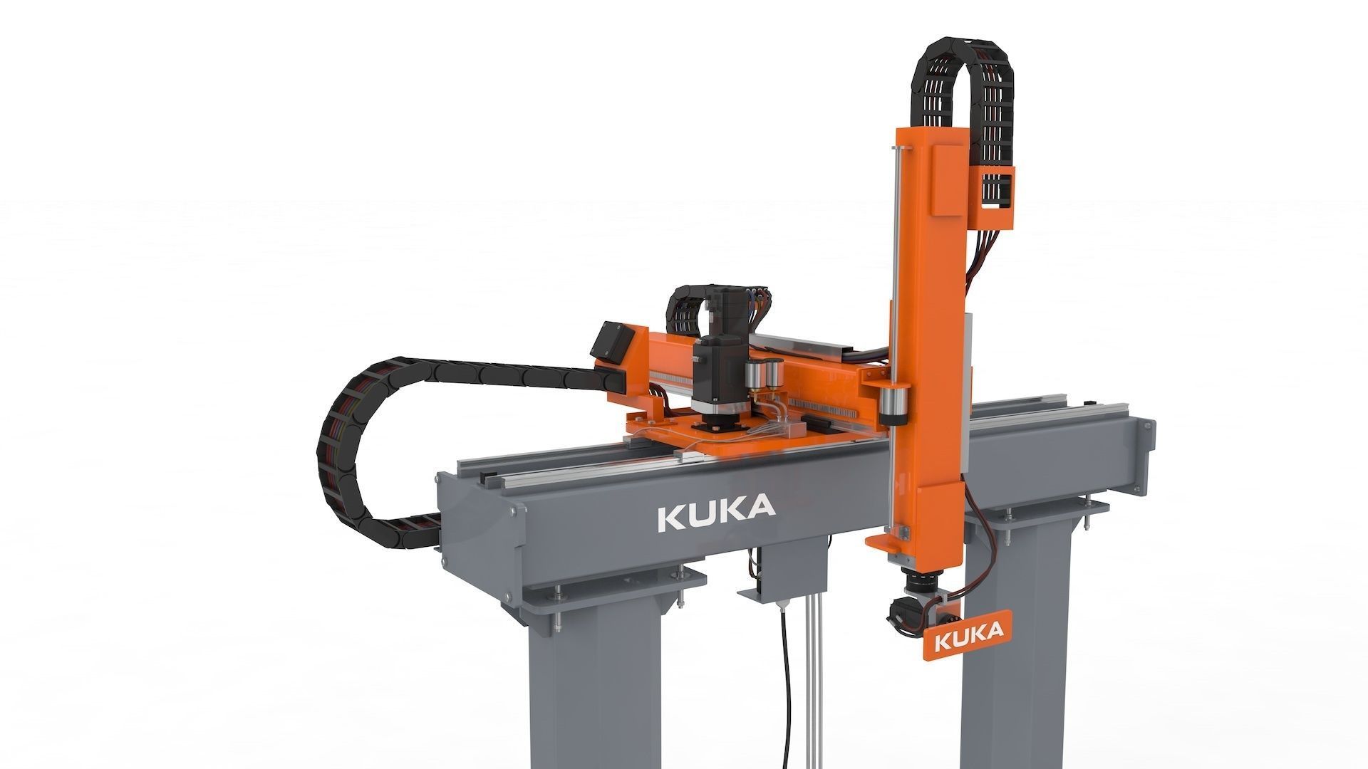 Linear Gantry Robot Adjustable 3D model_7