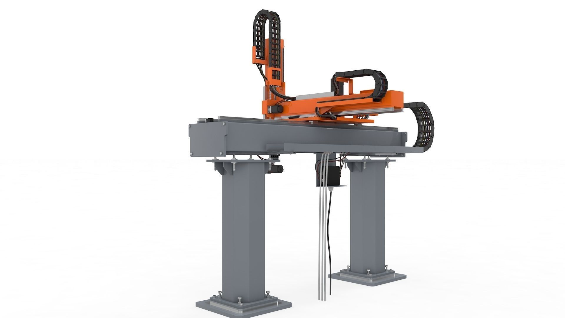 Linear Gantry Robot Adjustable 3D model_4