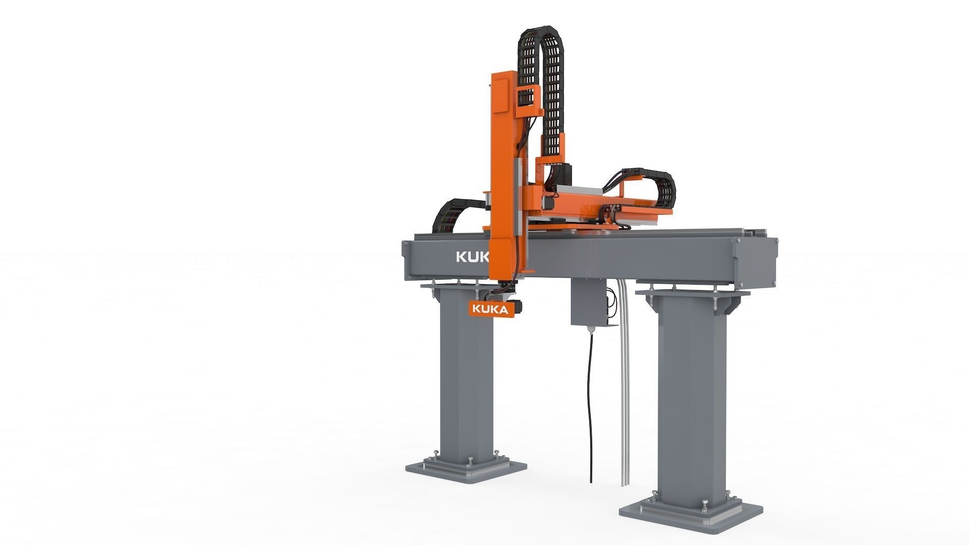 Linear Gantry Robot Adjustable 3D model_3