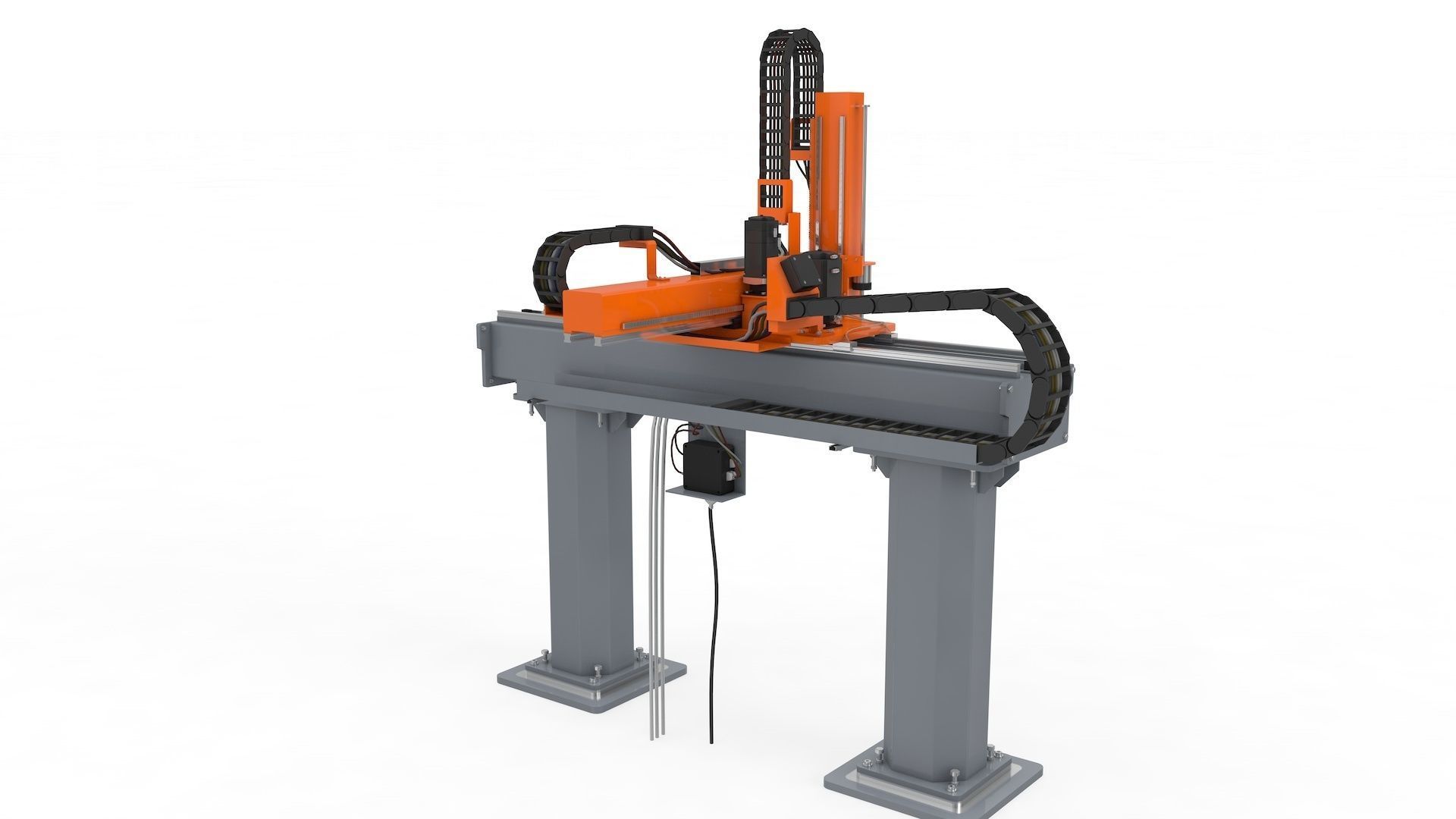 Linear Gantry Robot Adjustable 3D model_5