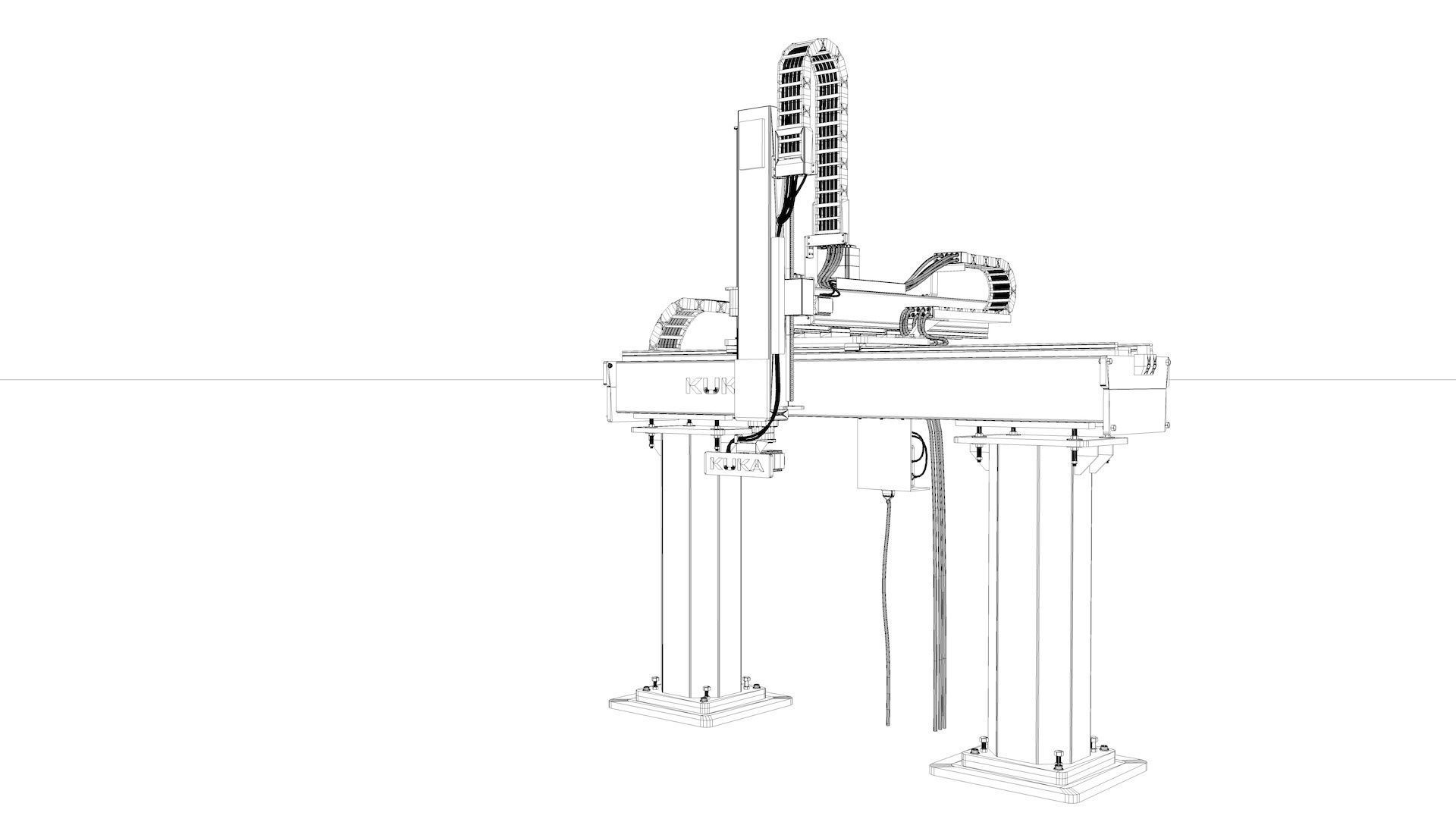 Linear Gantry Robot Adjustable 3D model_72