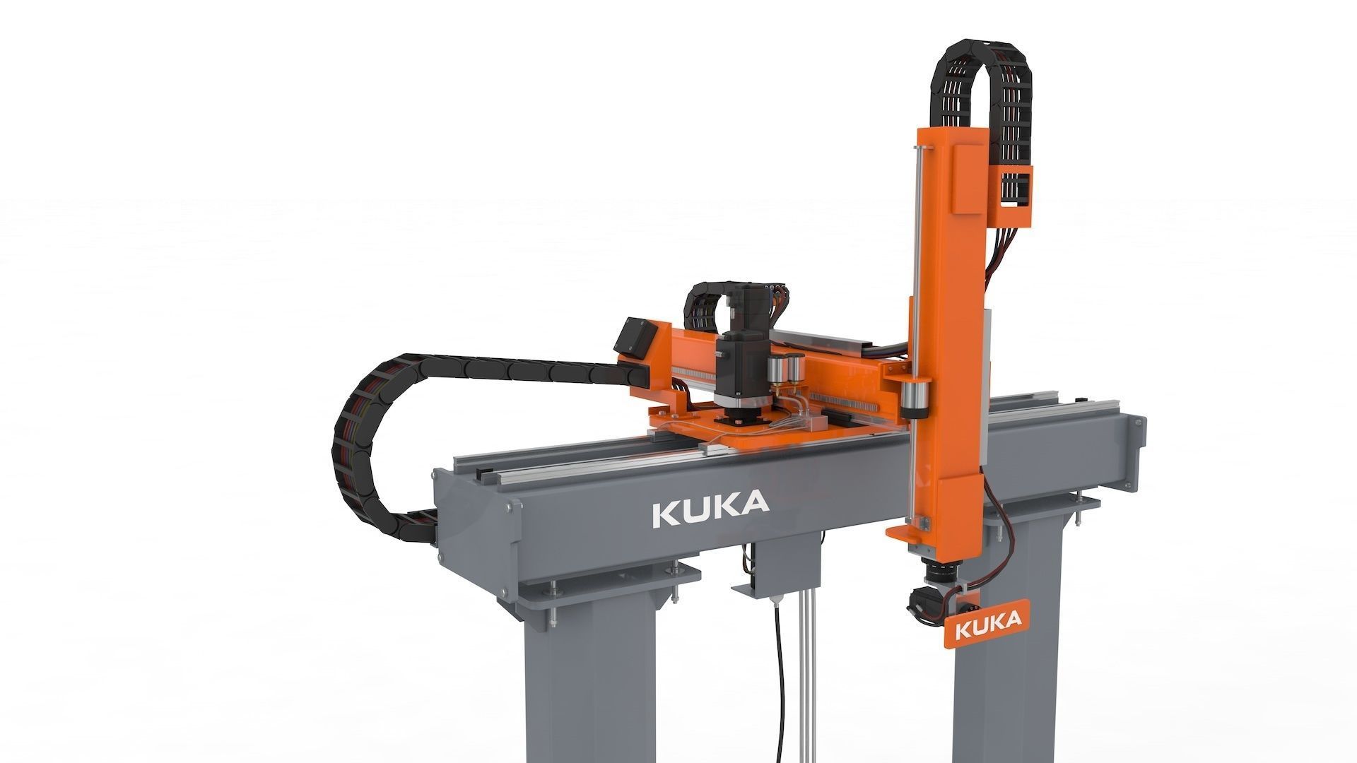 Linear Gantry Robot Adjustable 3D model_6