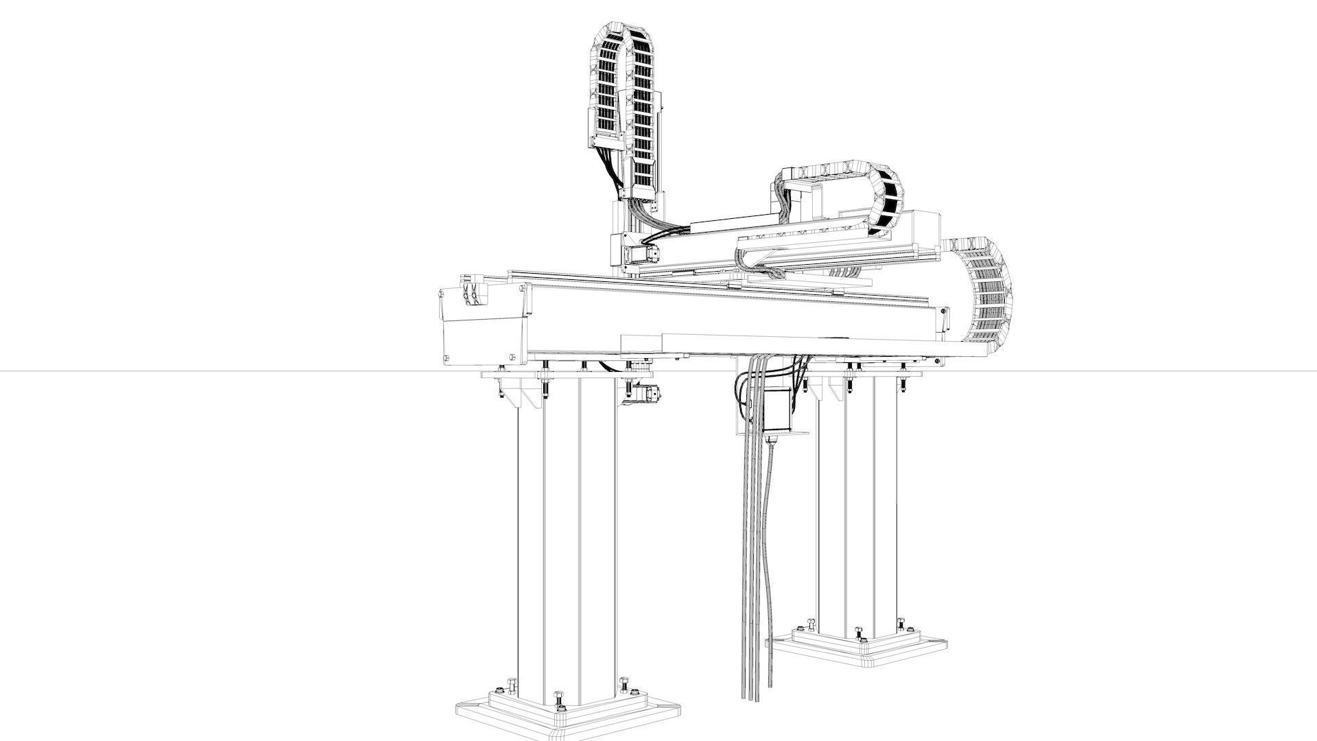 Linear Gantry Robot Adjustable 3D model_73