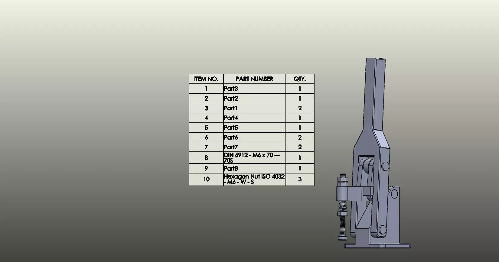 lever clamp 3D print model_0