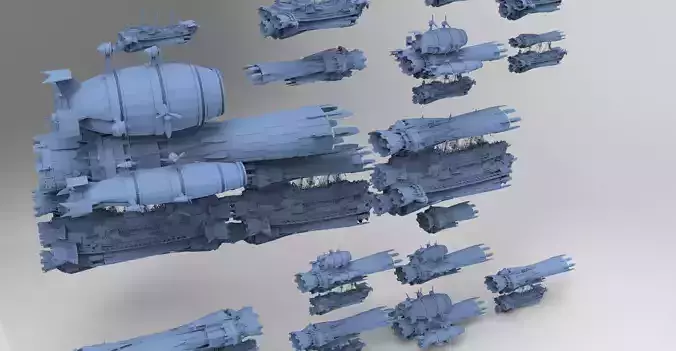 Sci fi Airship Space design City 10 designs 