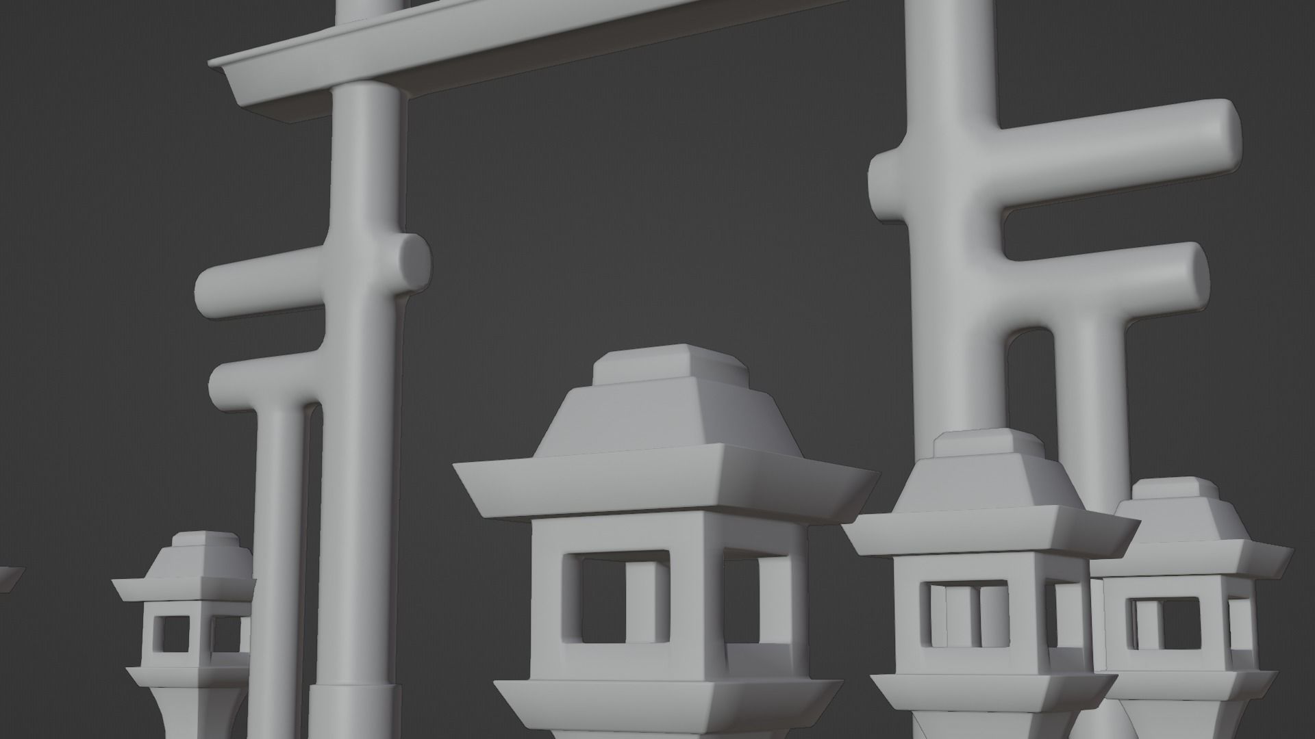 Chinese Temple Walls and Entrance 3D model_20