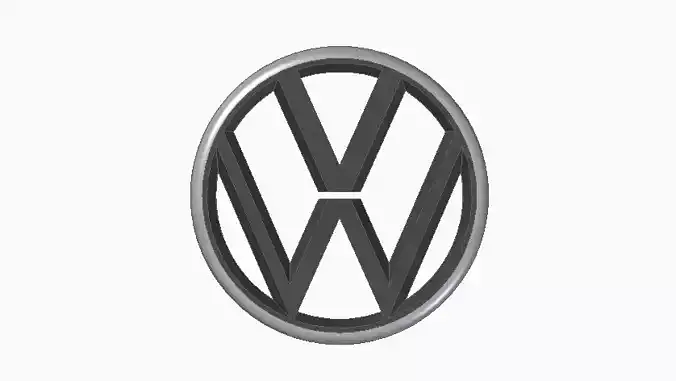 stl obj vw emblem  file 3d printer