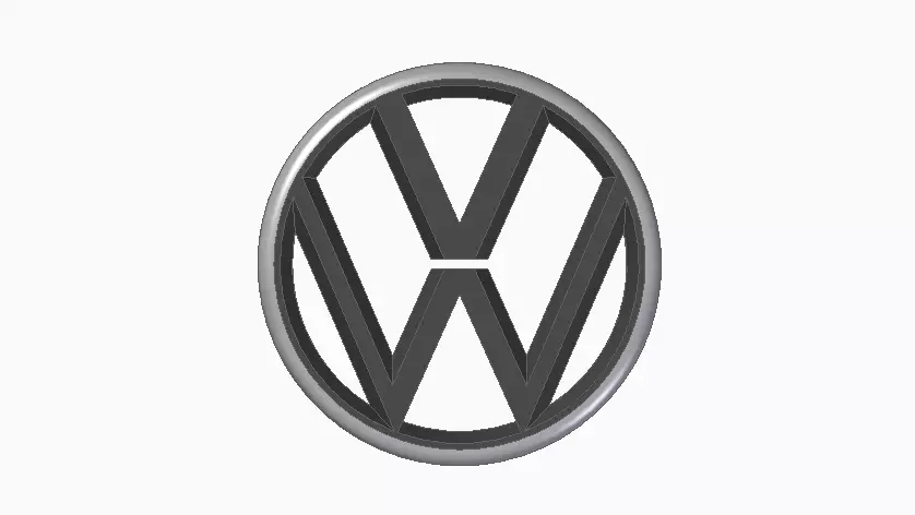 stl obj vw emblem file 3d printer 3D model