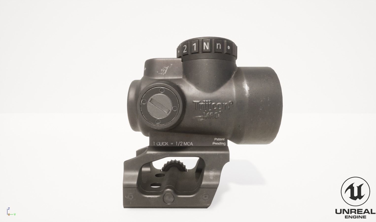 Trijicon MRO Red Dot Sight Low-poly 3D model_11
