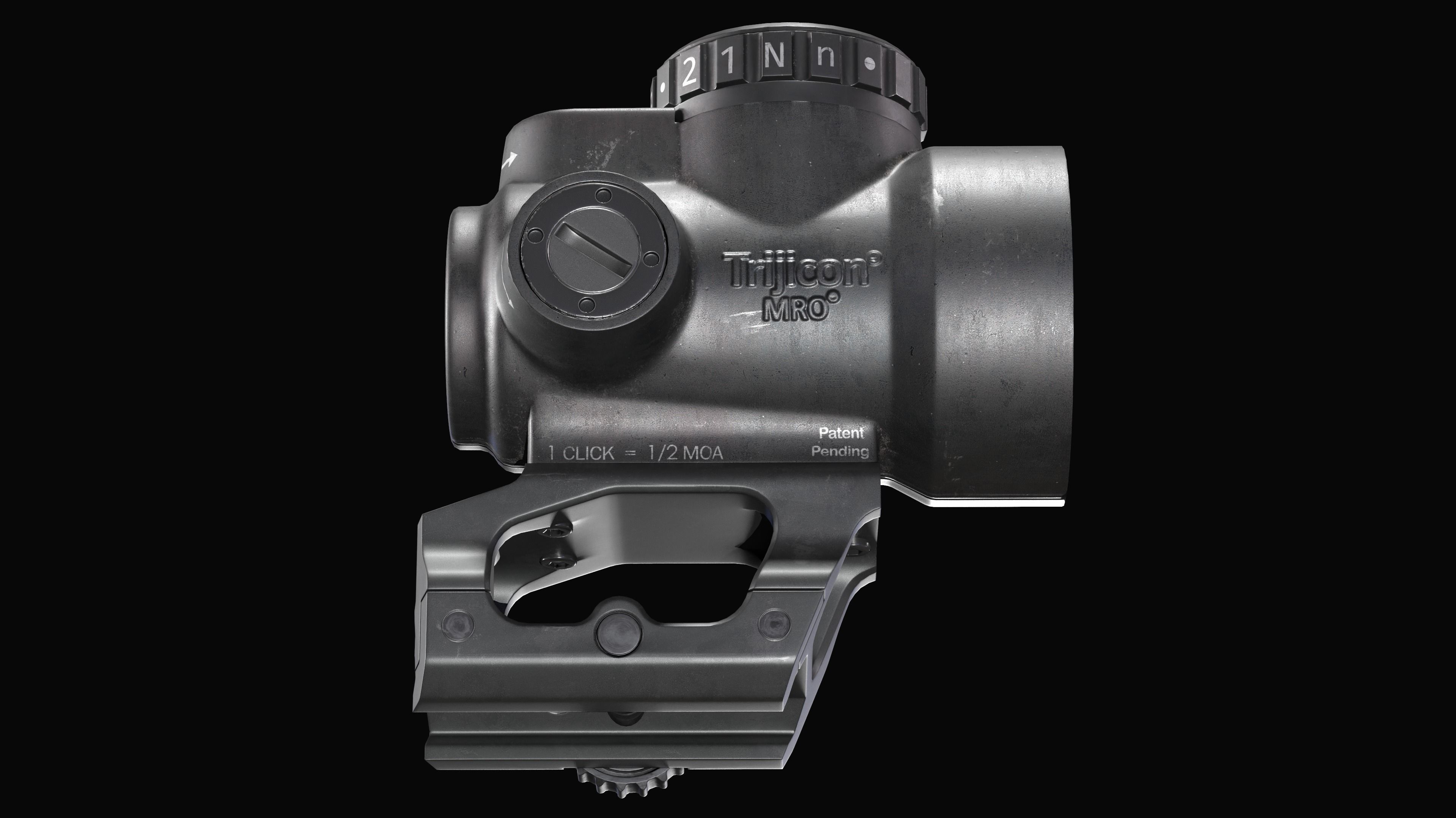 Trijicon MRO Red Dot Sight Low-poly 3D model_10