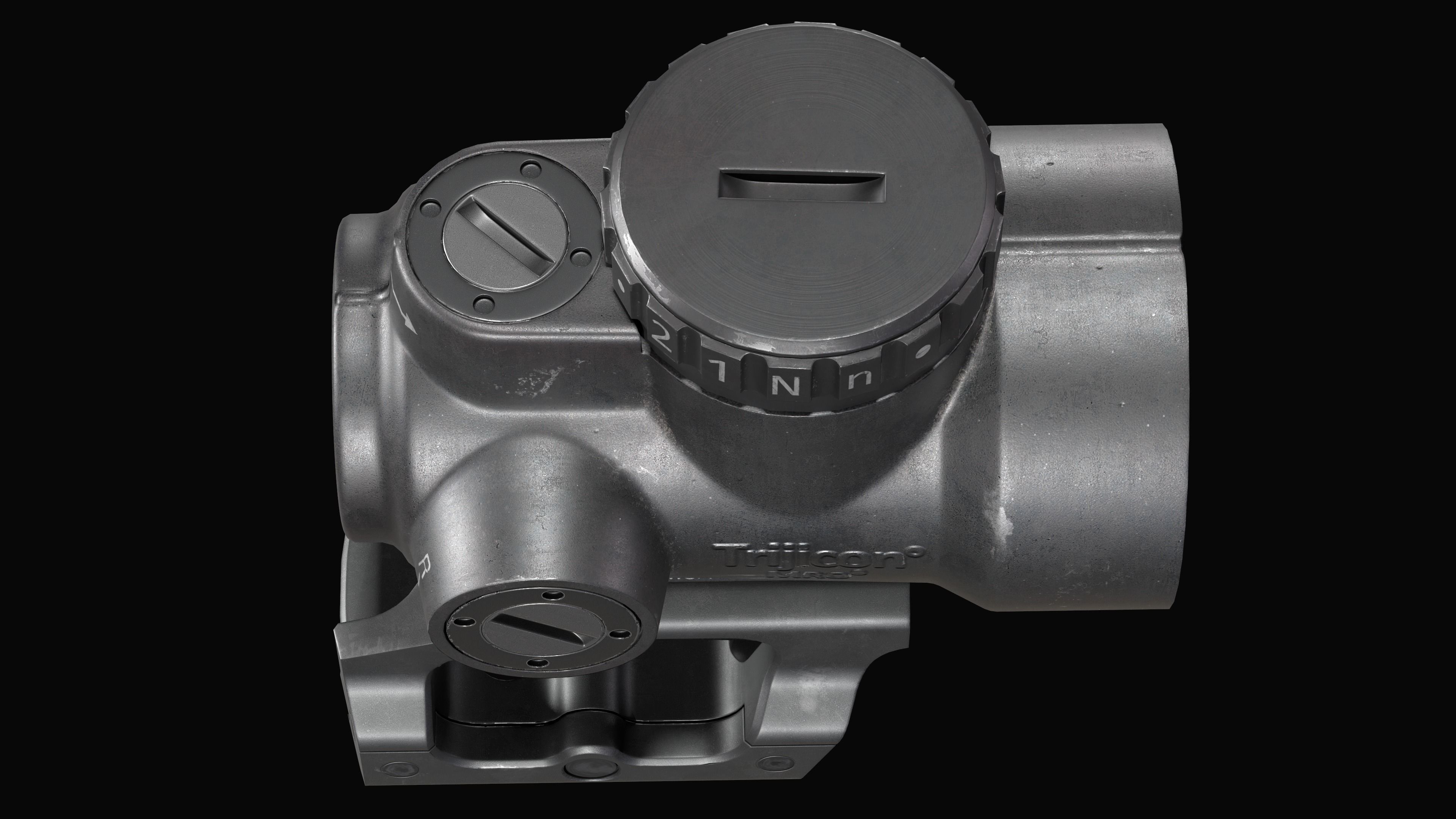 Trijicon MRO Red Dot Sight Low-poly 3D model_8