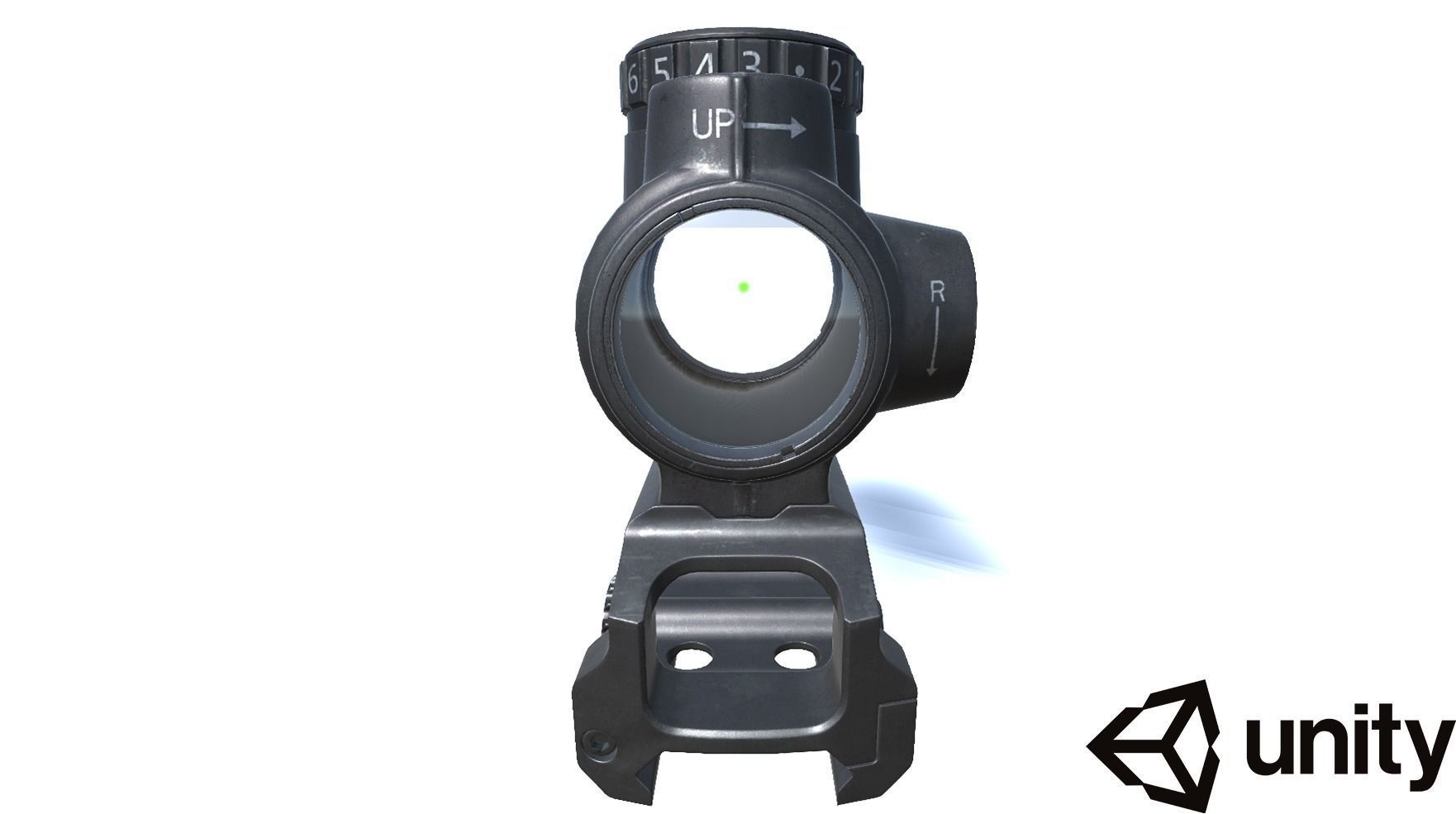 Trijicon MRO Red Dot Sight Low-poly 3D model_17
