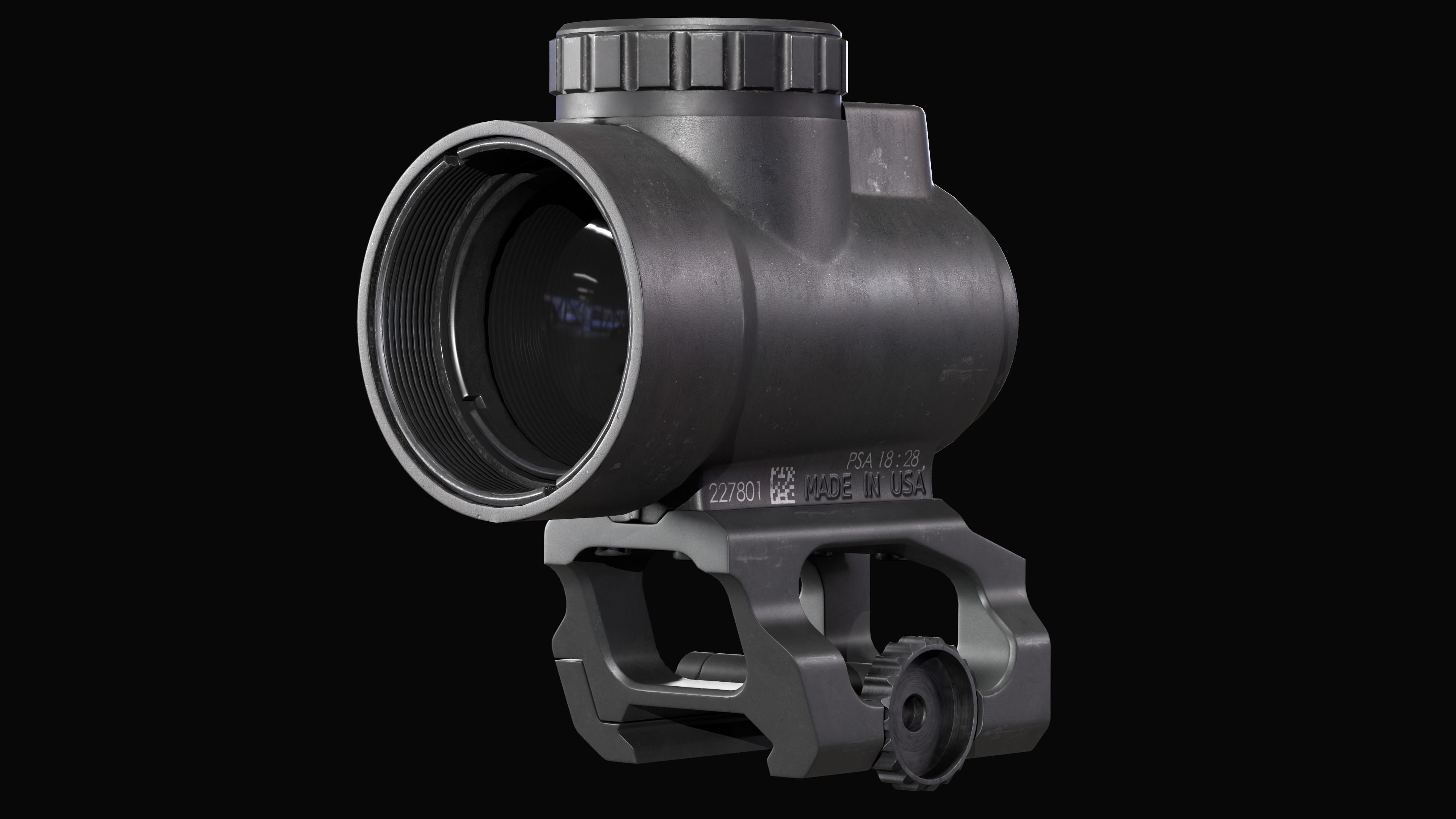 Trijicon MRO Red Dot Sight Low-poly 3D model_6