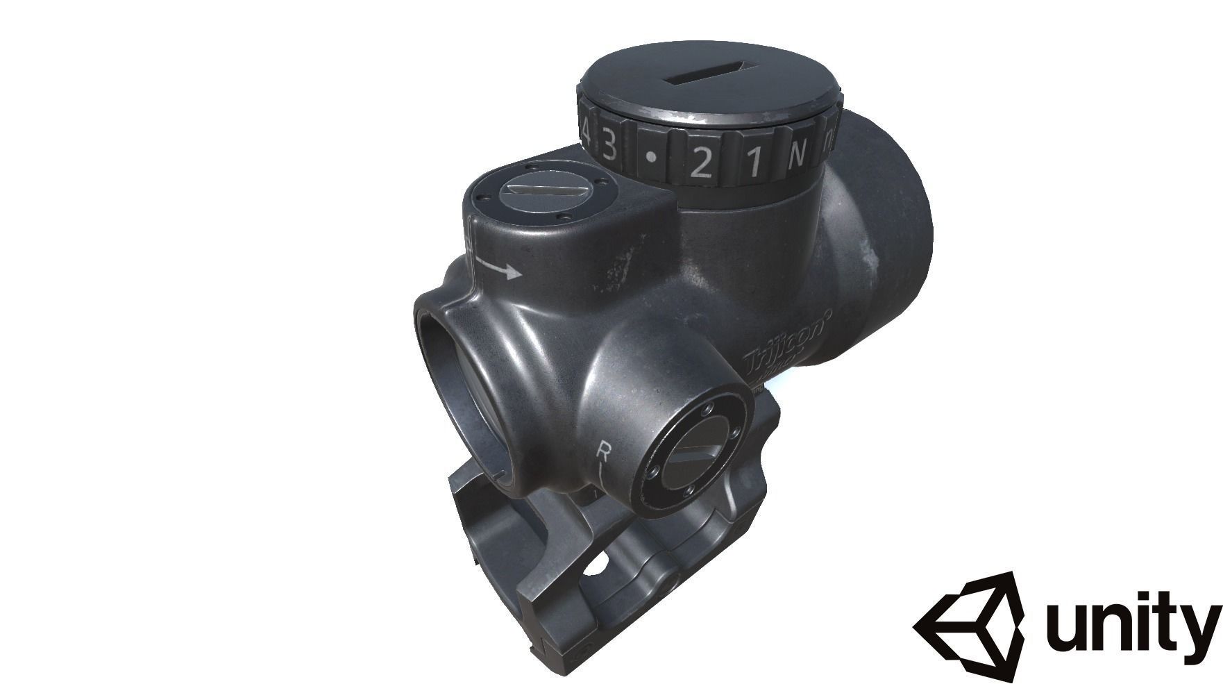 Trijicon MRO Red Dot Sight Low-poly 3D model_15