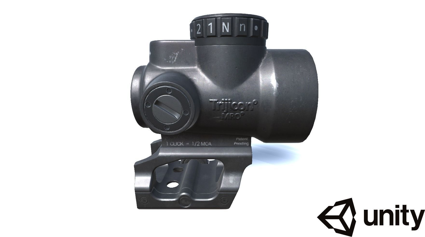 Trijicon MRO Red Dot Sight Low-poly 3D model_14