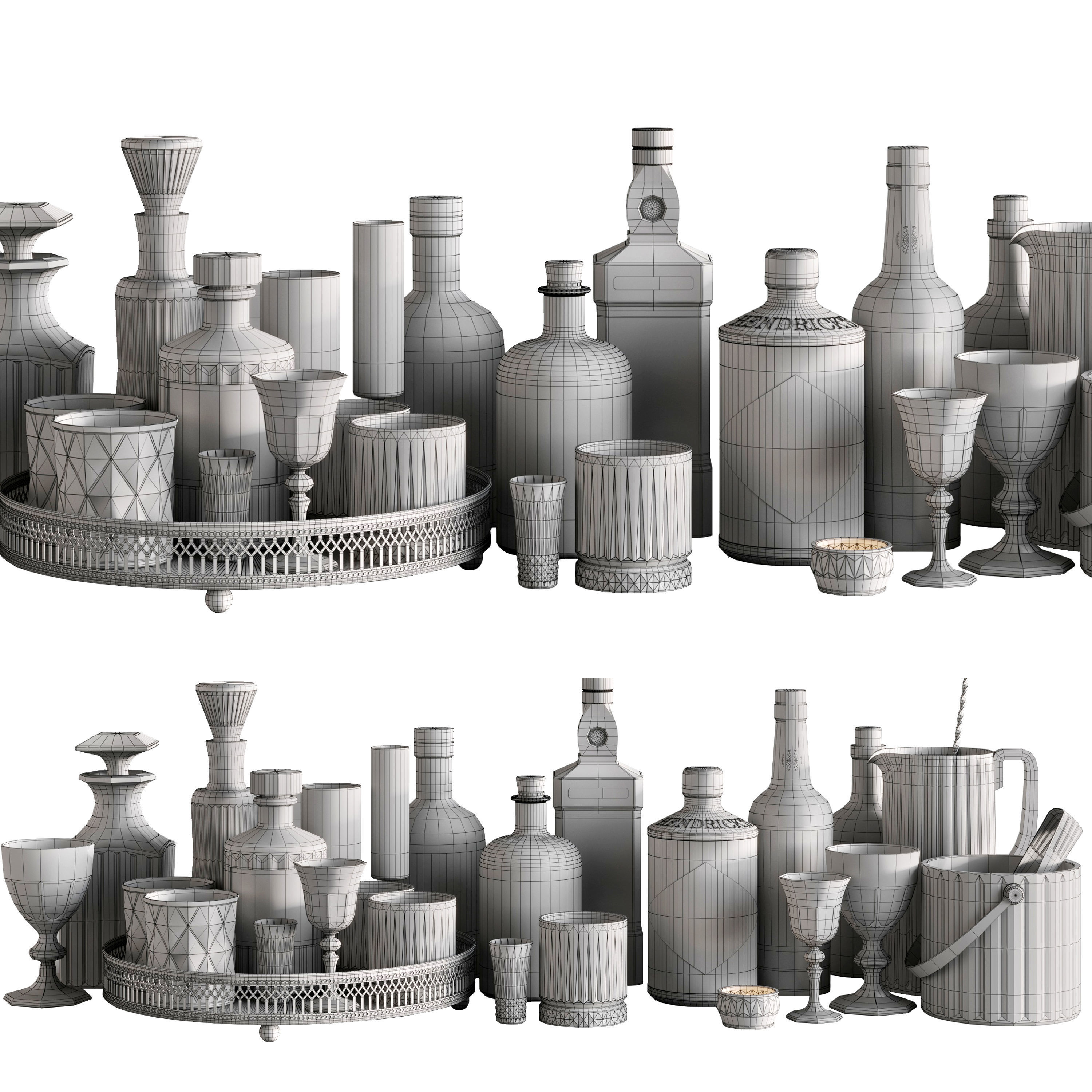 Bar Set Bruichladdich barley 3D model_9