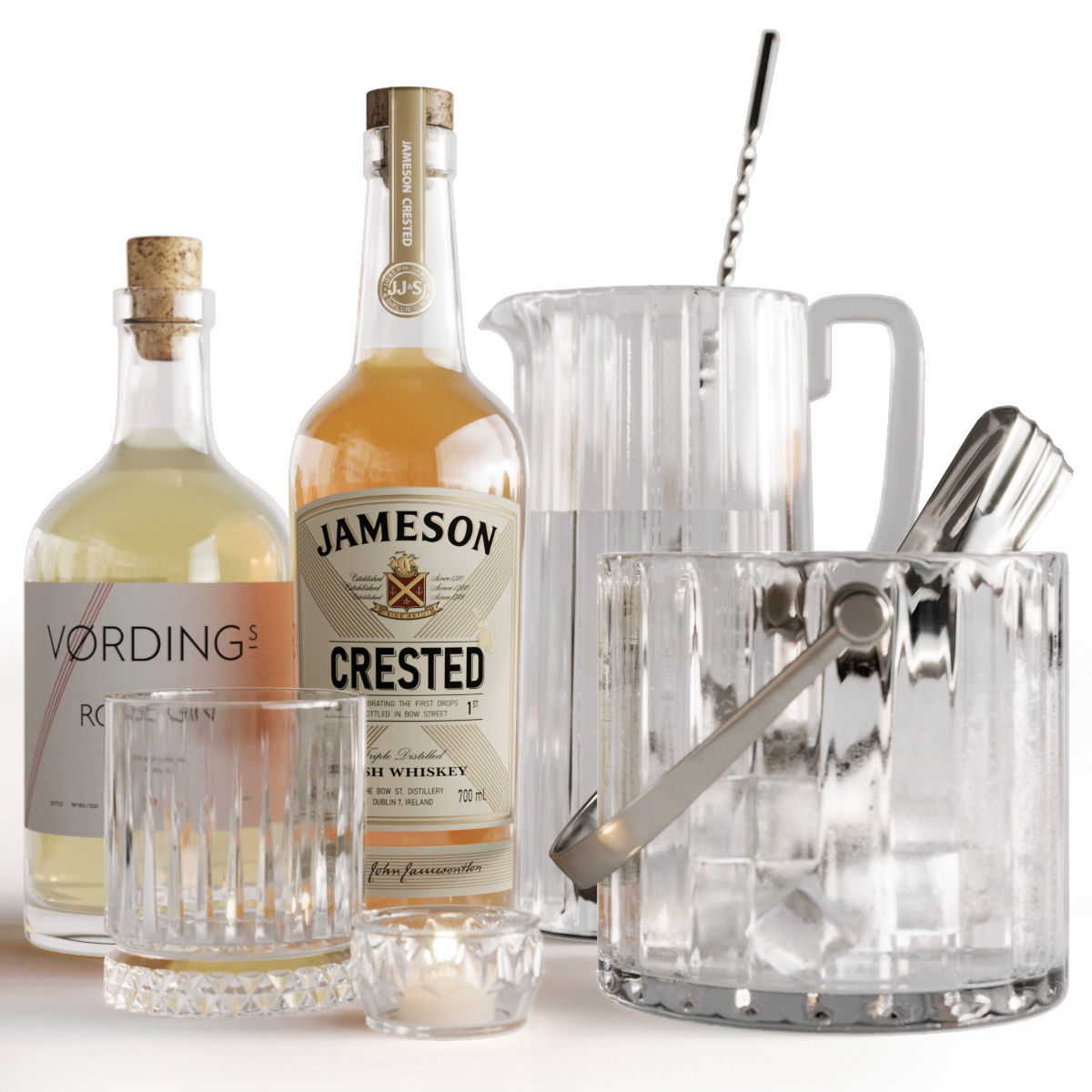 Bar Set Bruichladdich barley 3D model_4