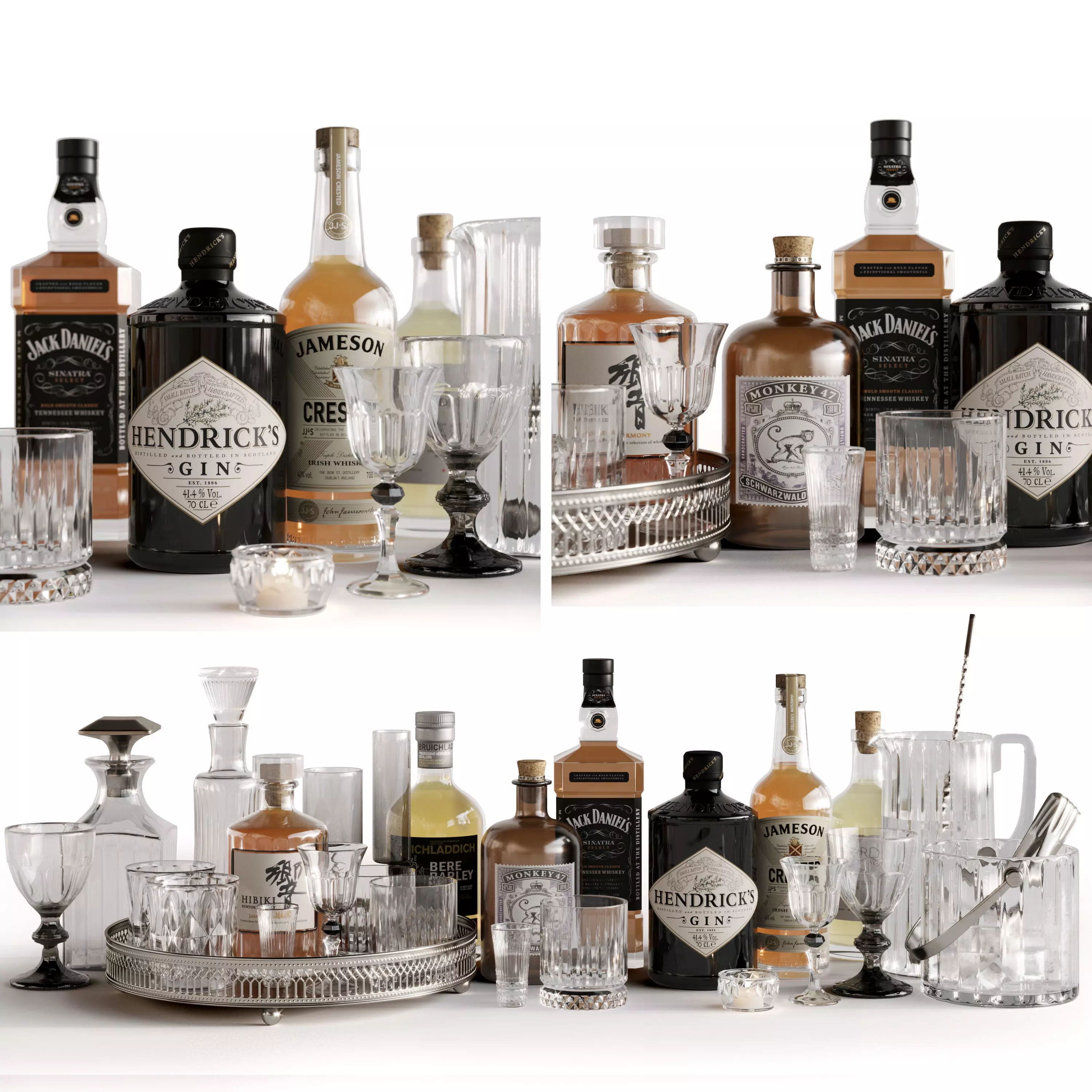 Bar Set Bruichladdich barley 3D model_0