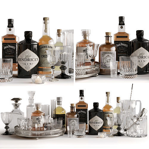 Bar Set Bruichladdich barley 3D model