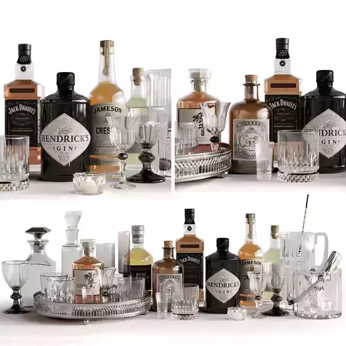 Bar Set Bruichladdich barley 3D model