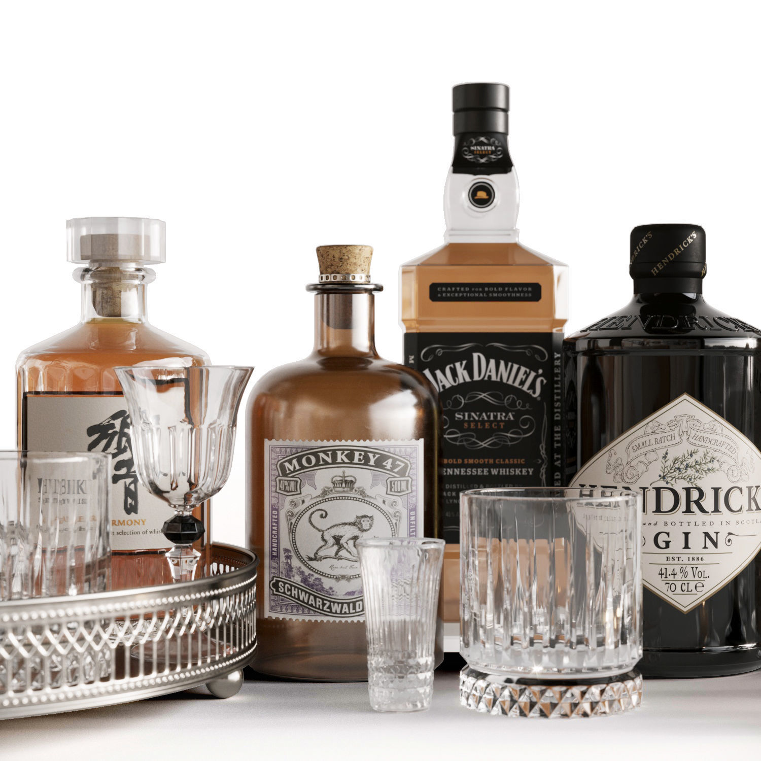 Bar Set Bruichladdich barley 3D model_1