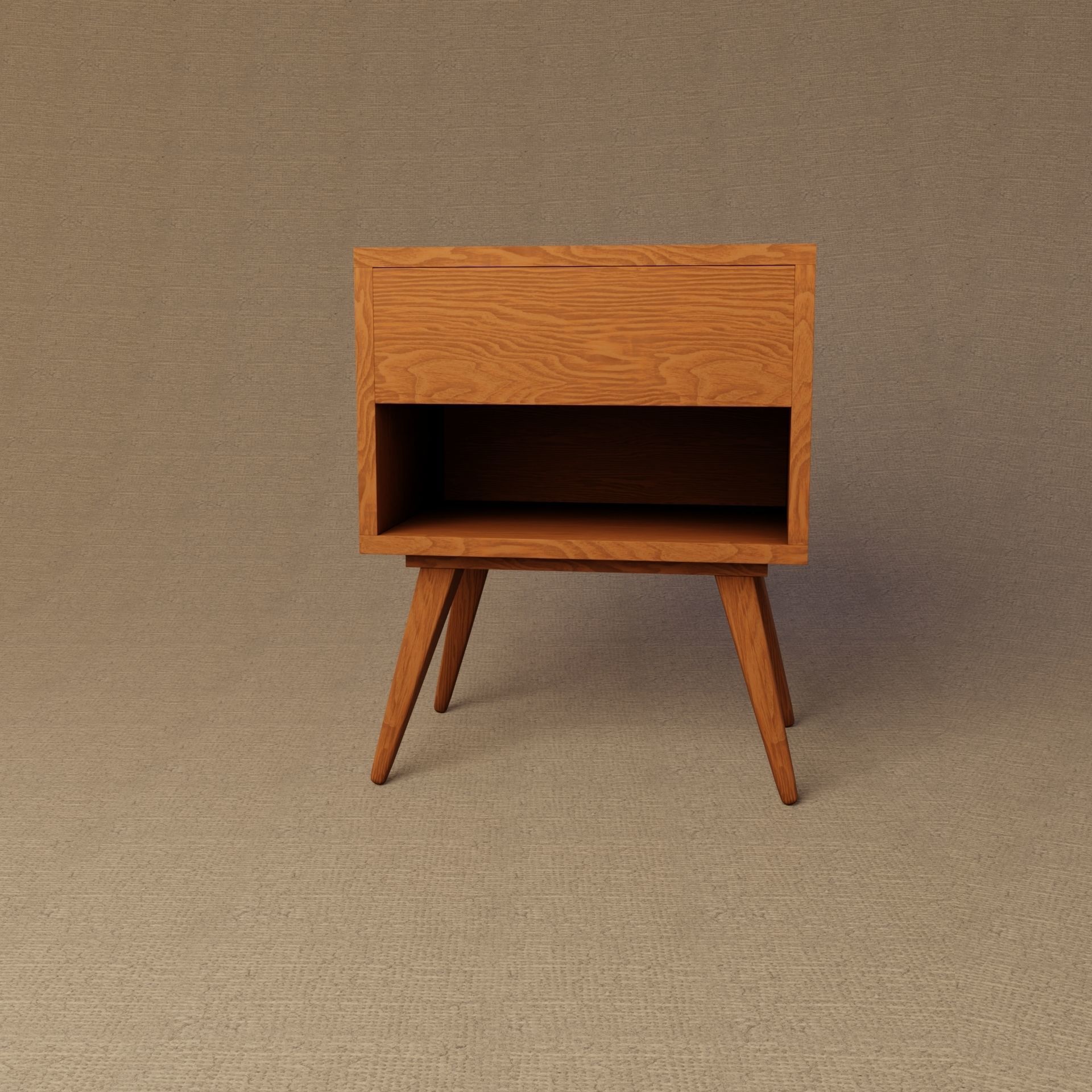 Bedside table Low-poly 3D model_3