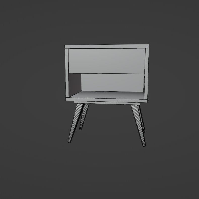 Bedside table Low-poly 3D model_13