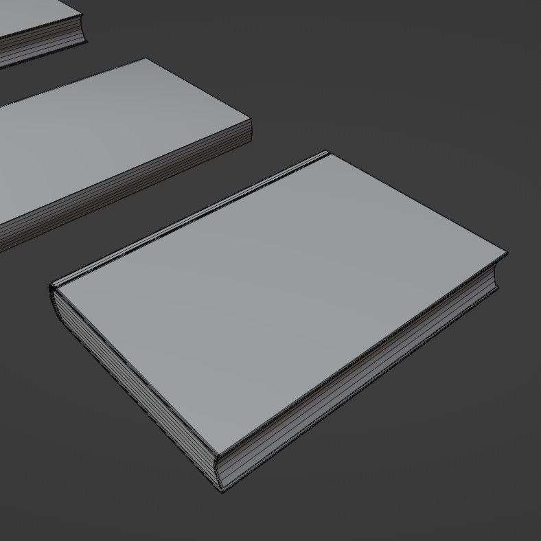 Books three on table Free 3D model_15