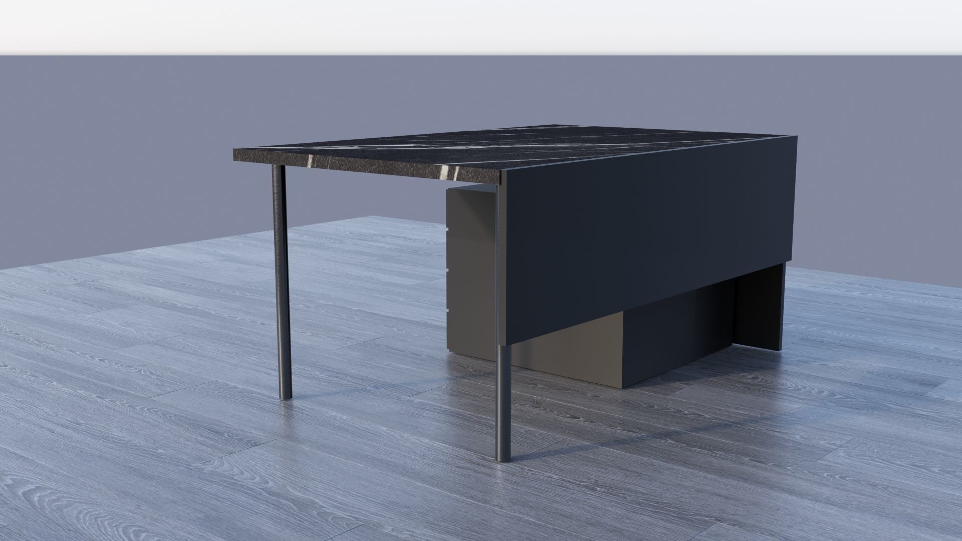 Modern Workdesk  3D model_3